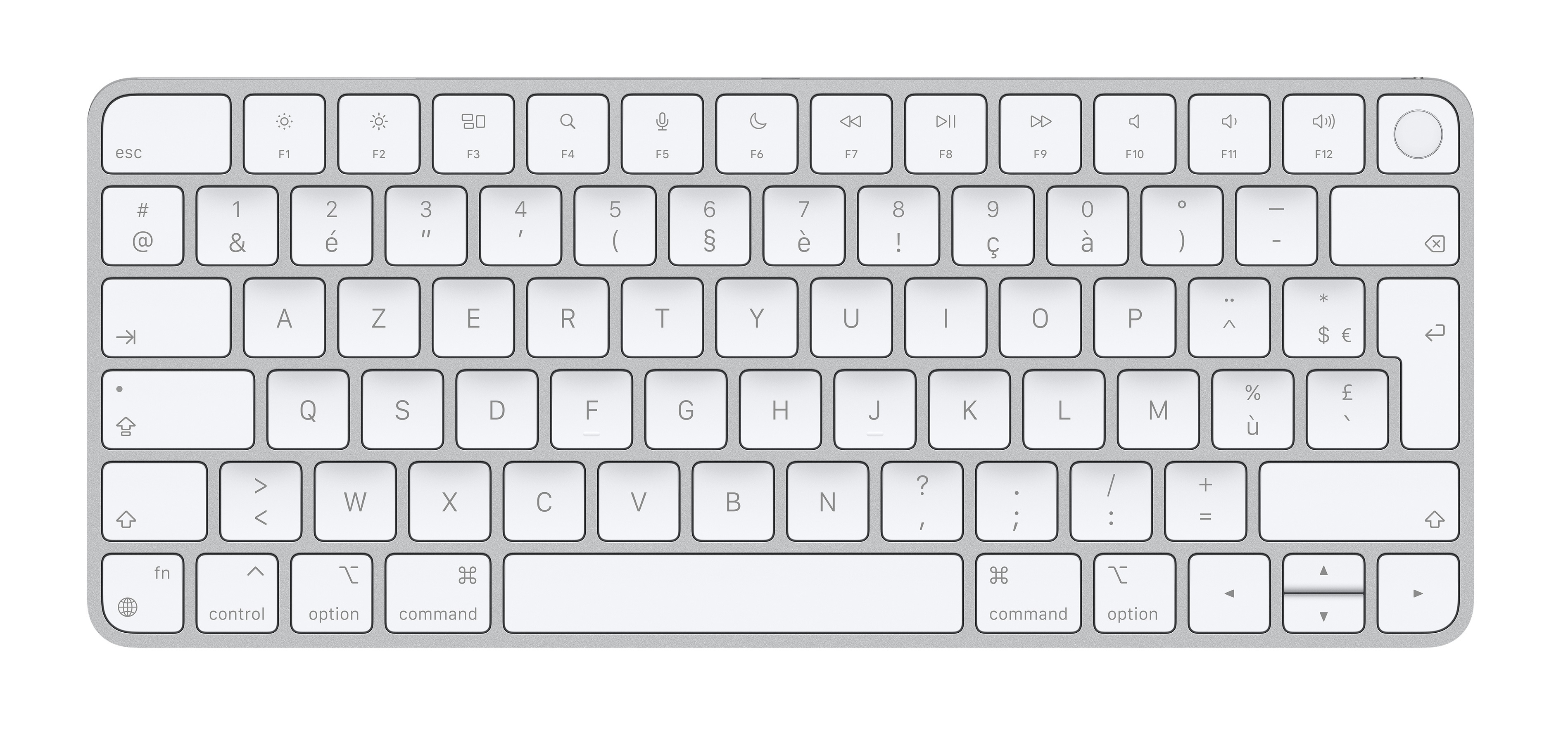 Apple Magic Keyboard, Mini, Kabellos, Bluetooth, AZERTY, Weiß