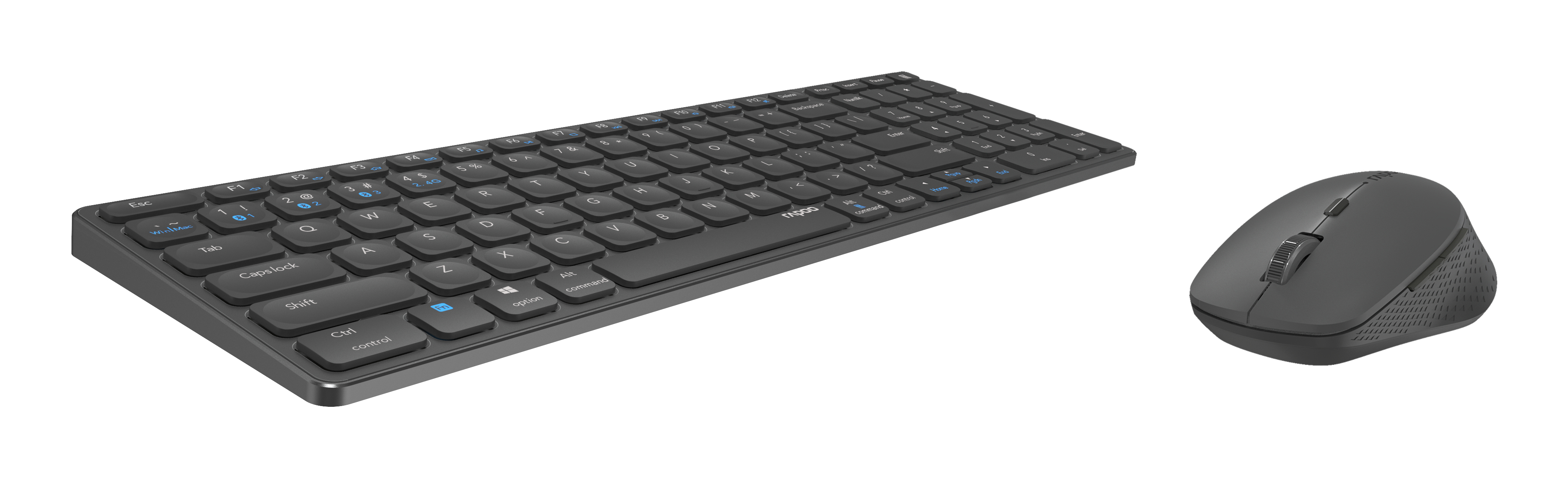 Hama 9700M, Volle Größe (100%), QWERTZ, Grau, Maus enthalten