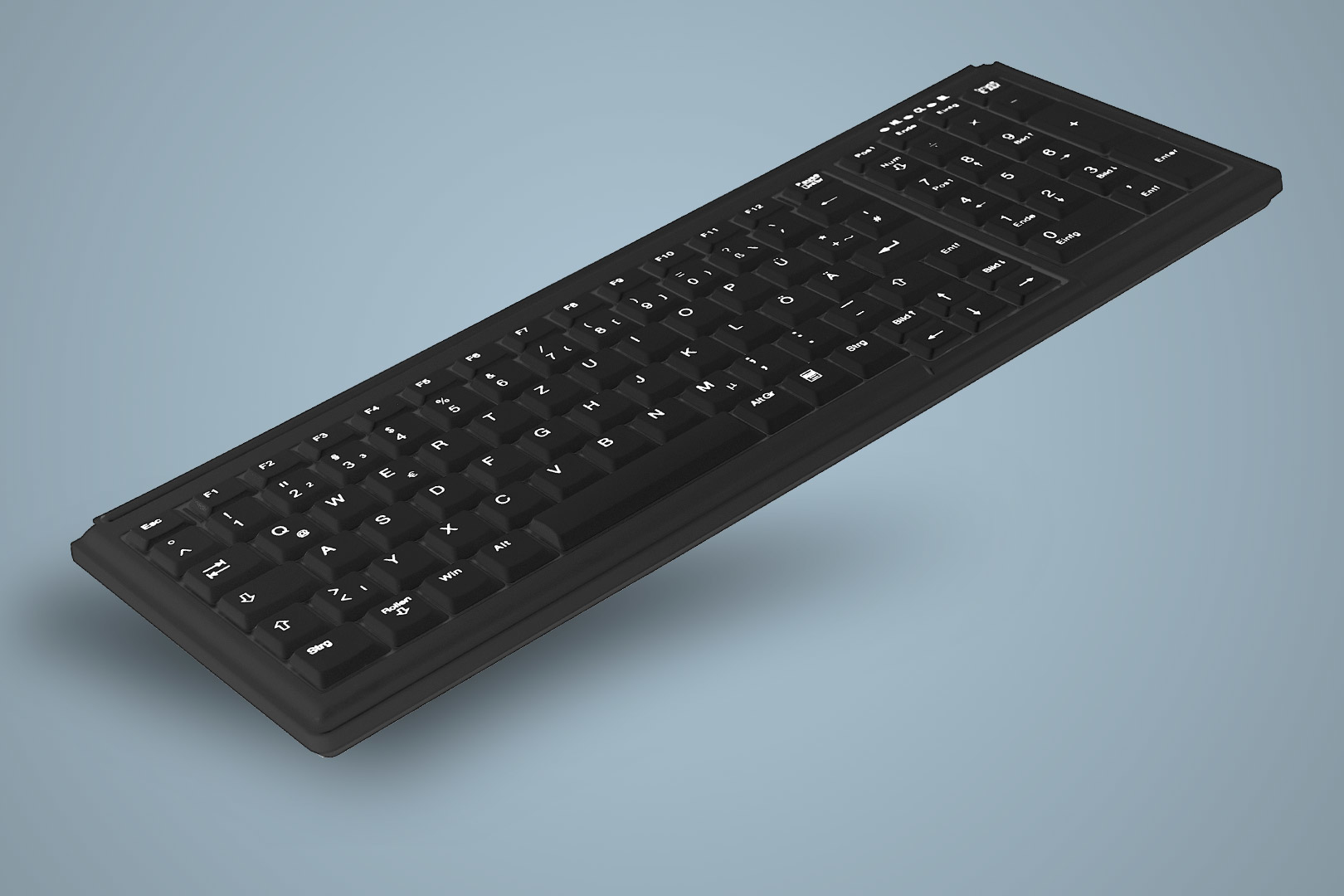 Active Key AK-7000, Volle Größe (100%), Kabelgebunden, USB, QWERTY, Schwarz