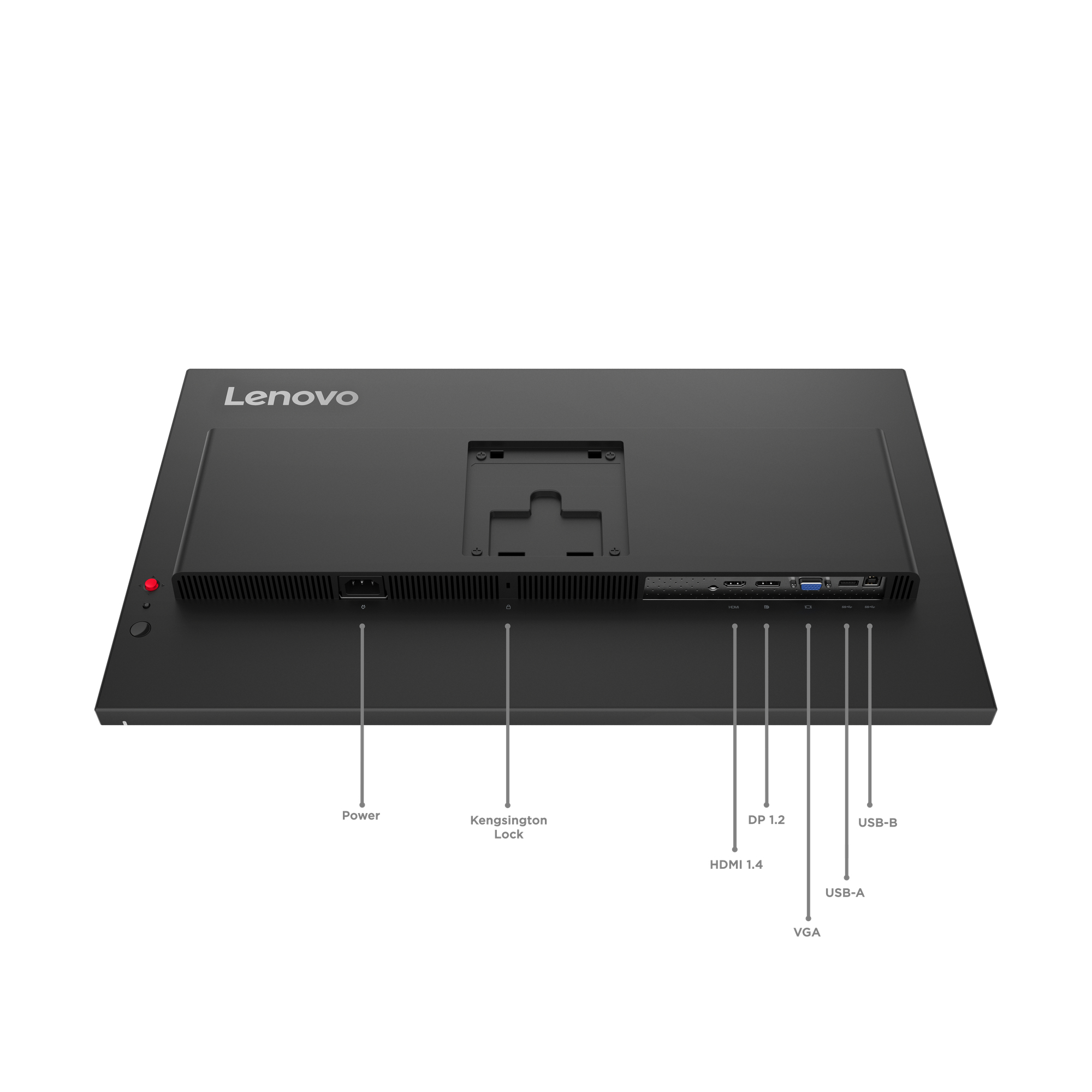 Lenovo ThinkVision T27-40 Monitor 68.6cm (27") Full HD, IPS, 6ms, HDMI, Displayport, VGA, USB