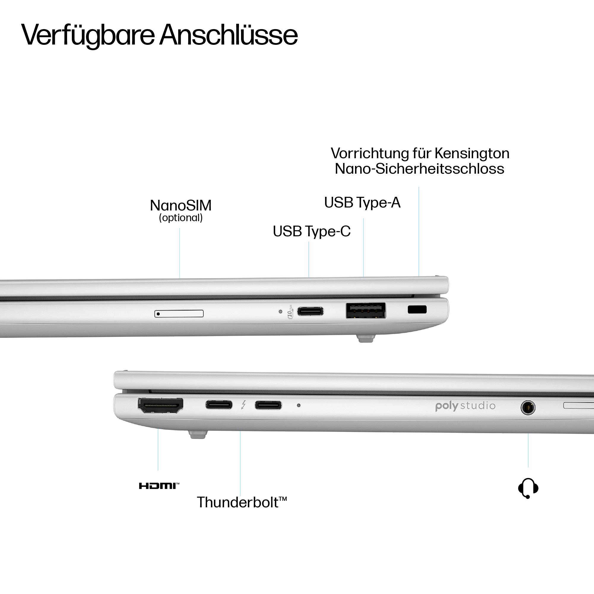 HP EliteBook 8 G1i Notebook Next Gen AI - 174-Grad-Scharnierdesign - Intel Core Ultra 7 258V / 2.2 G
