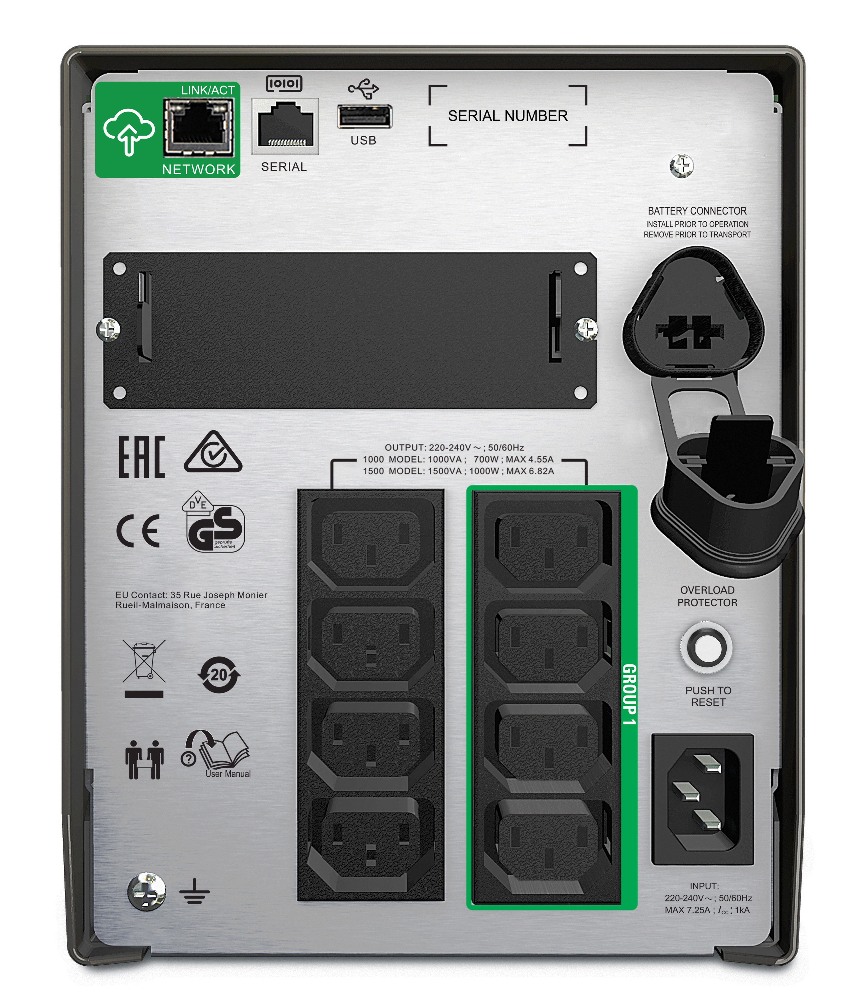 APC Smart-UPS SMT1000IC USV, 1000VA, 230V mit APC SmartConnect