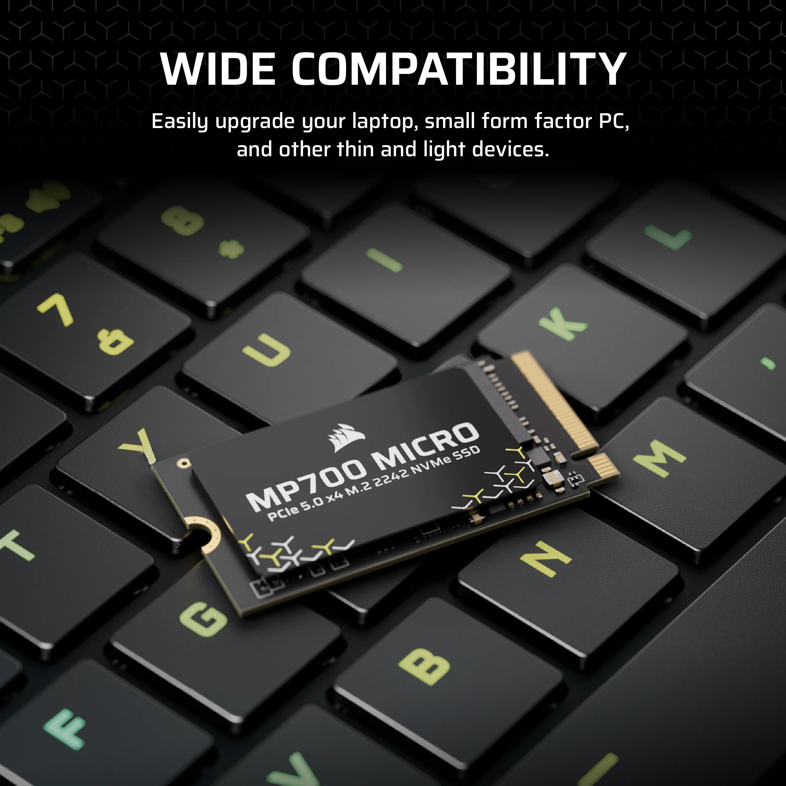 Corsair MP700 MICRO - SSD - 2 TB - intern - M.2 2242 - PCI Express 5.0 x4 (NVMe)