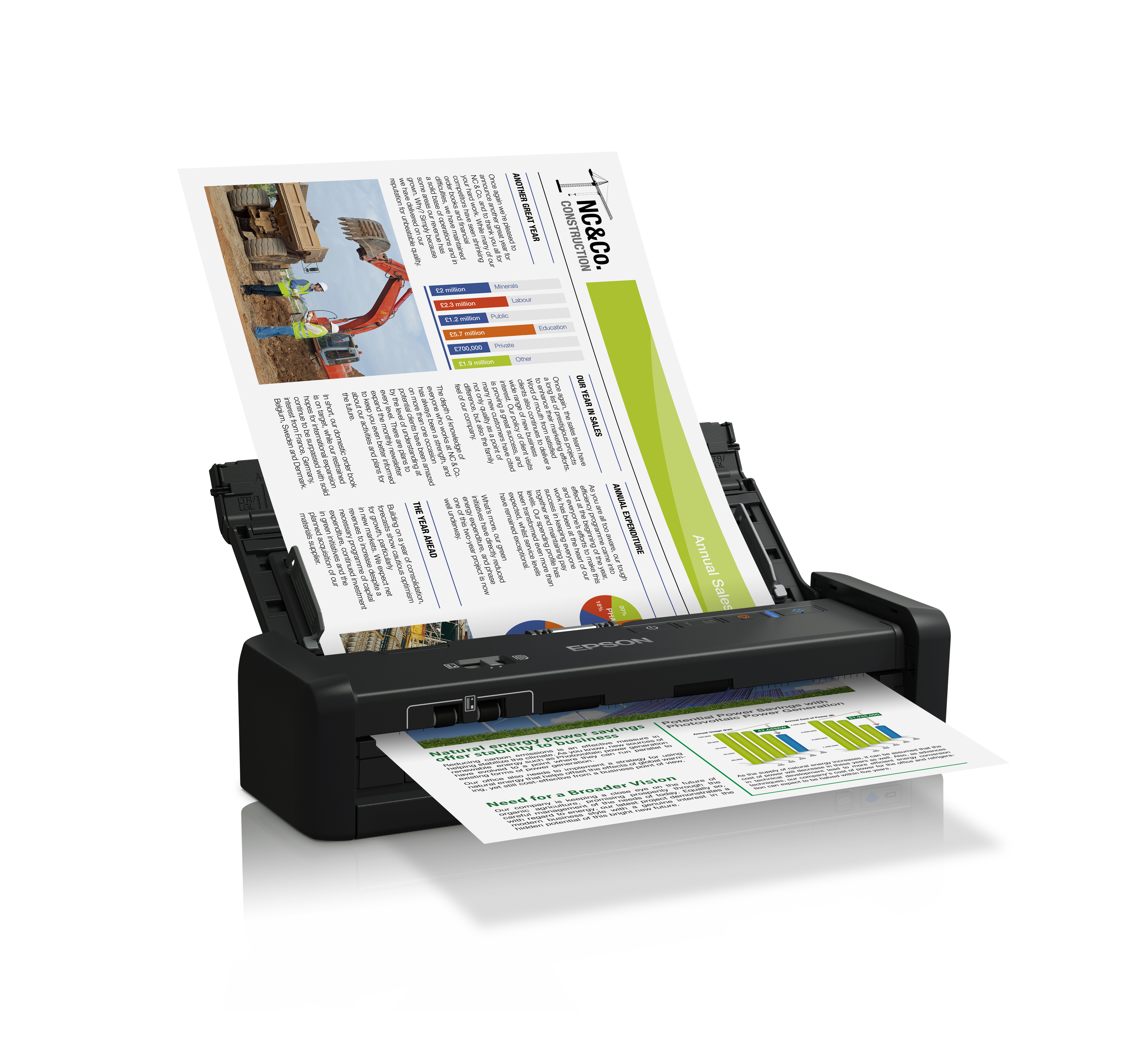 Epson WorkForce DS-360W, 215,9 x 1117,6 mm, 1200 x 1200 DPI, 25 Seiten pro Minute, 25 Seiten pro Min