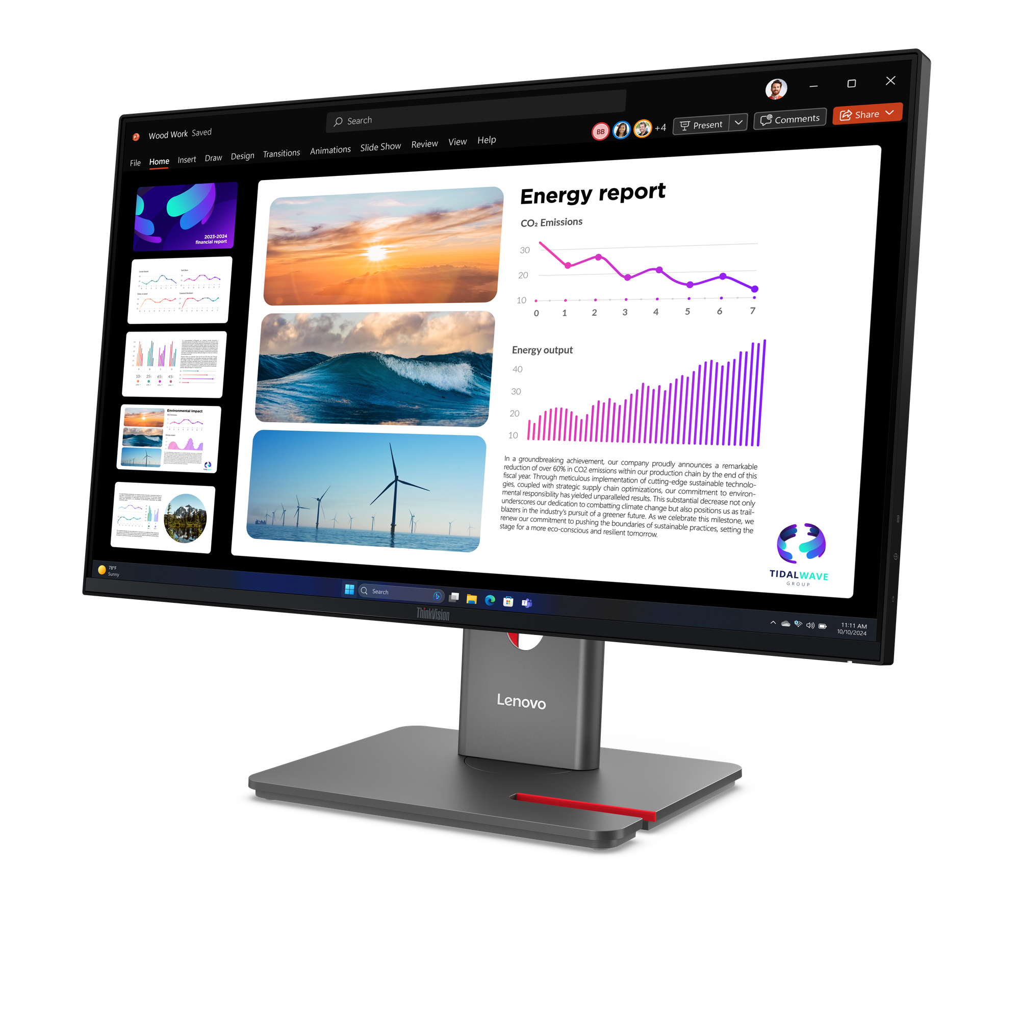 Lenovo ThinkVision P24Q-40 - LED-Monitor - 61 cm (24")