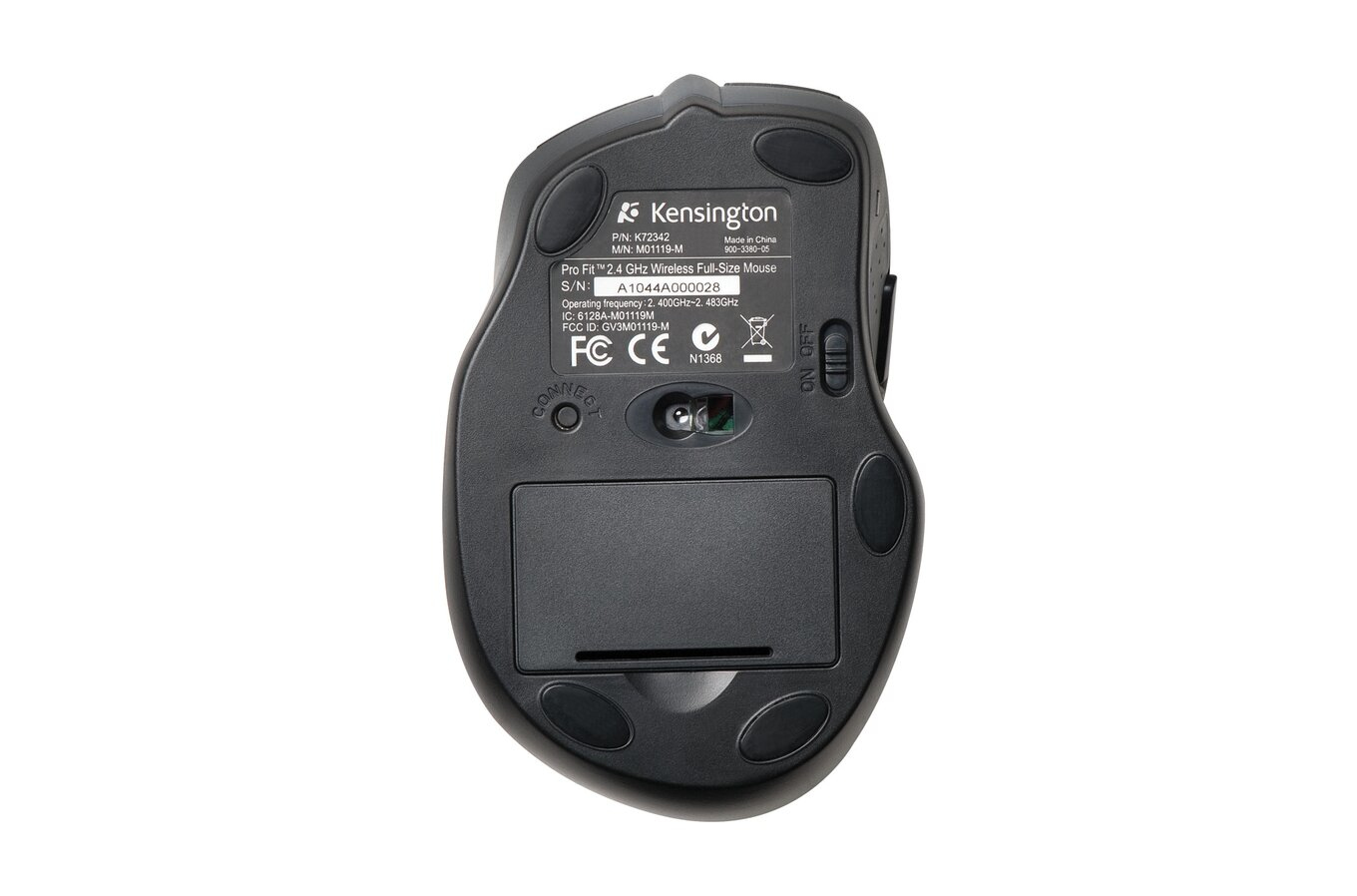 Kensington Pro Fit Full-Size - Maus - Für Rechtshänder - optisch - 6 Tasten - kabellos - 2.4 GHz - k