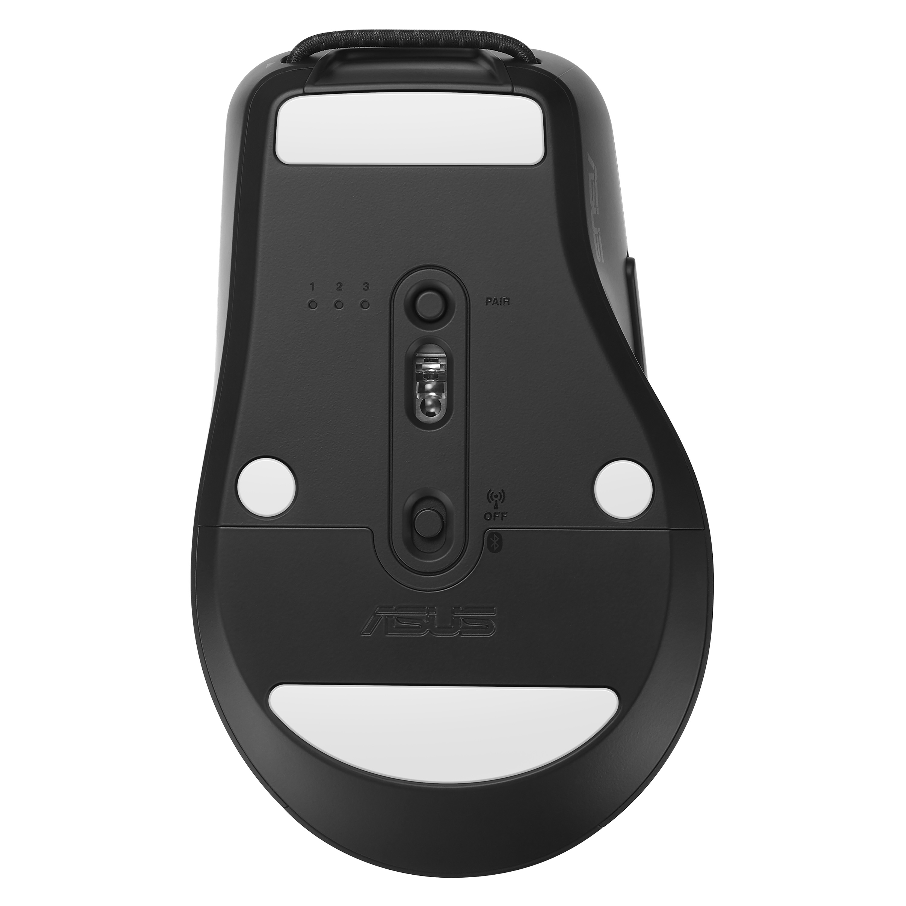 ASUS SmartO MD200 - Maus - optisch - 6 Tasten - kabellos - 2.4 GHz, Bluetooth 5.0 - kabelloser Empfä