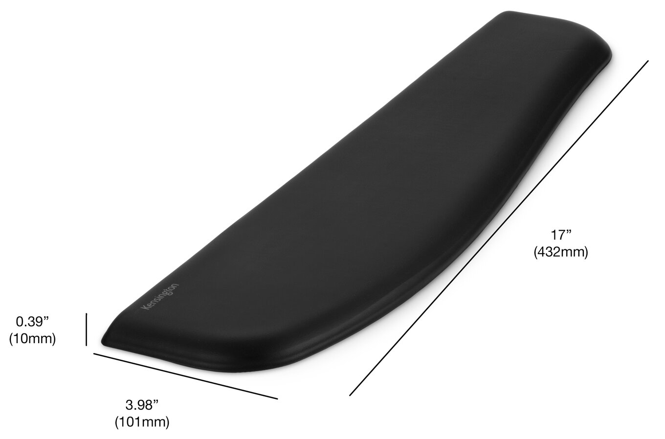 Kensington ErgoSoft? Handgelenkauflage für flache Tastaturen, Gel, Schwarz, Taiwan, 20,3 mm, 129,5 m