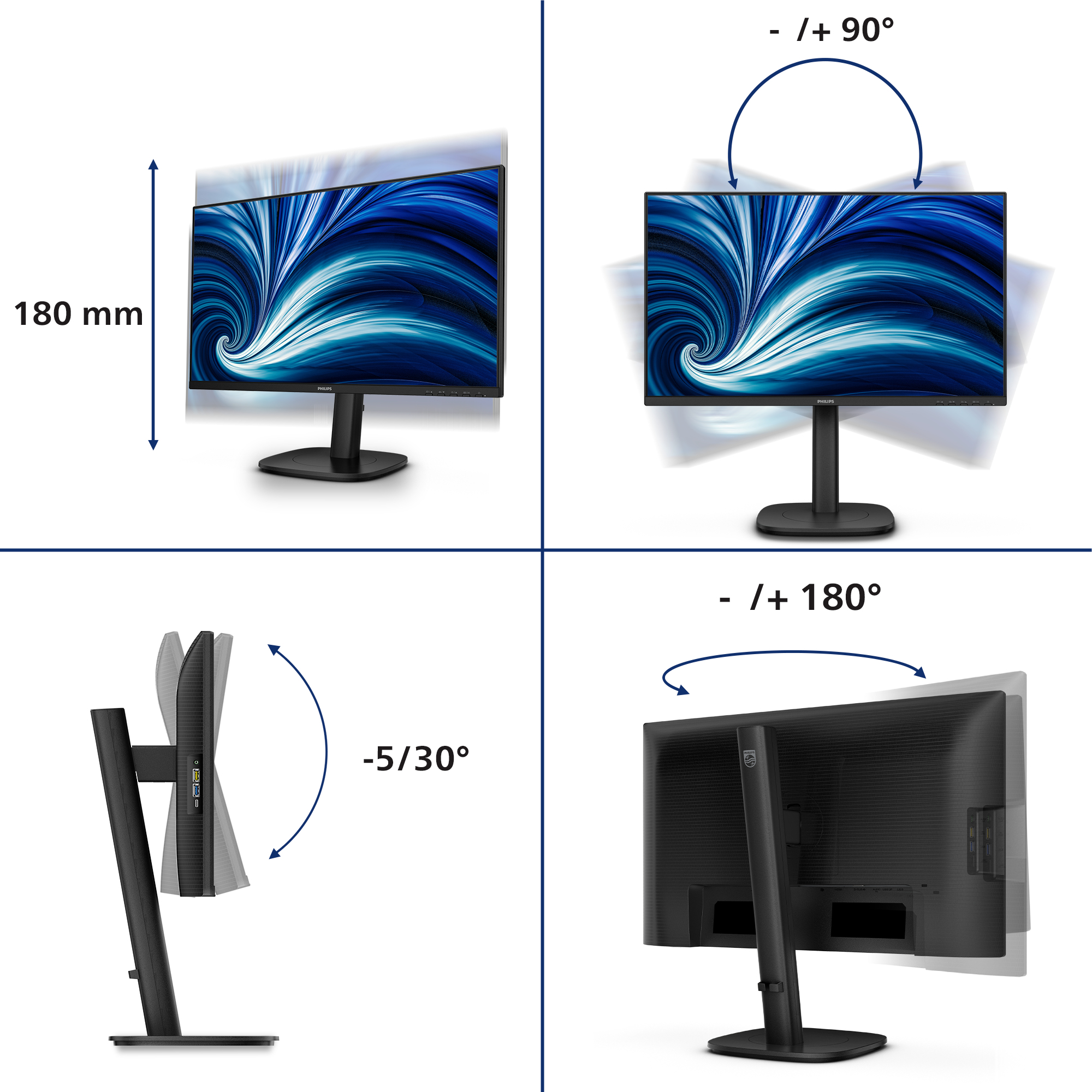 Philips 24B2N3200D - 3000 Series - LED-Monitor - 61.13 cm (24")