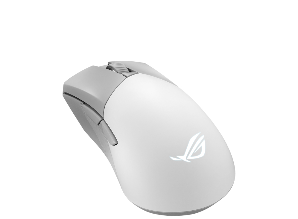 ASUS ROG Gladius III Wireless Aimpoint White, rechts, Optisch, RF Wireless + Bluetooth + USB Type-A,