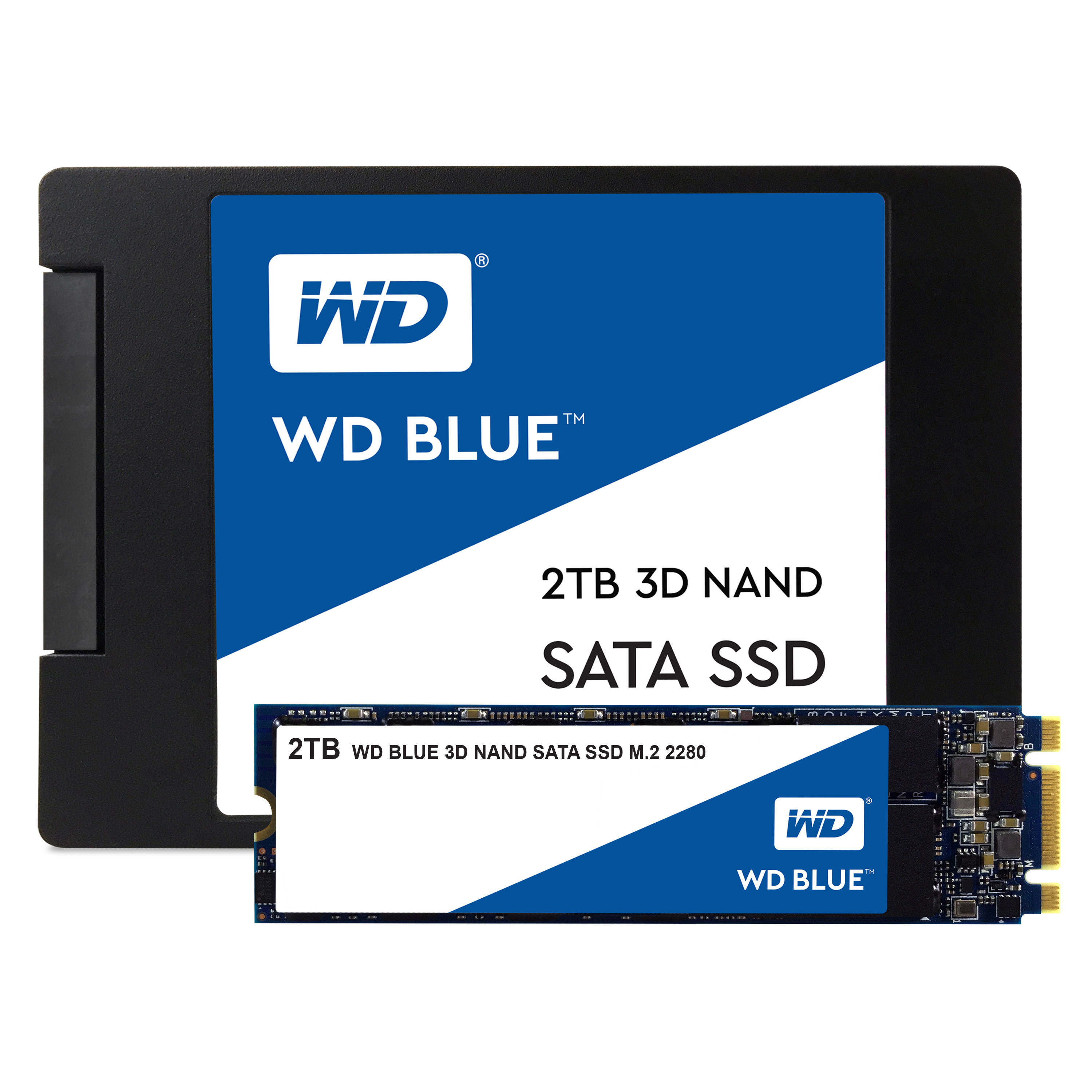 Western Digital WD Blue 3D NAND SATA SSD 2TB, M.2 2280 / B-M-Key / SATA 6Gb/s