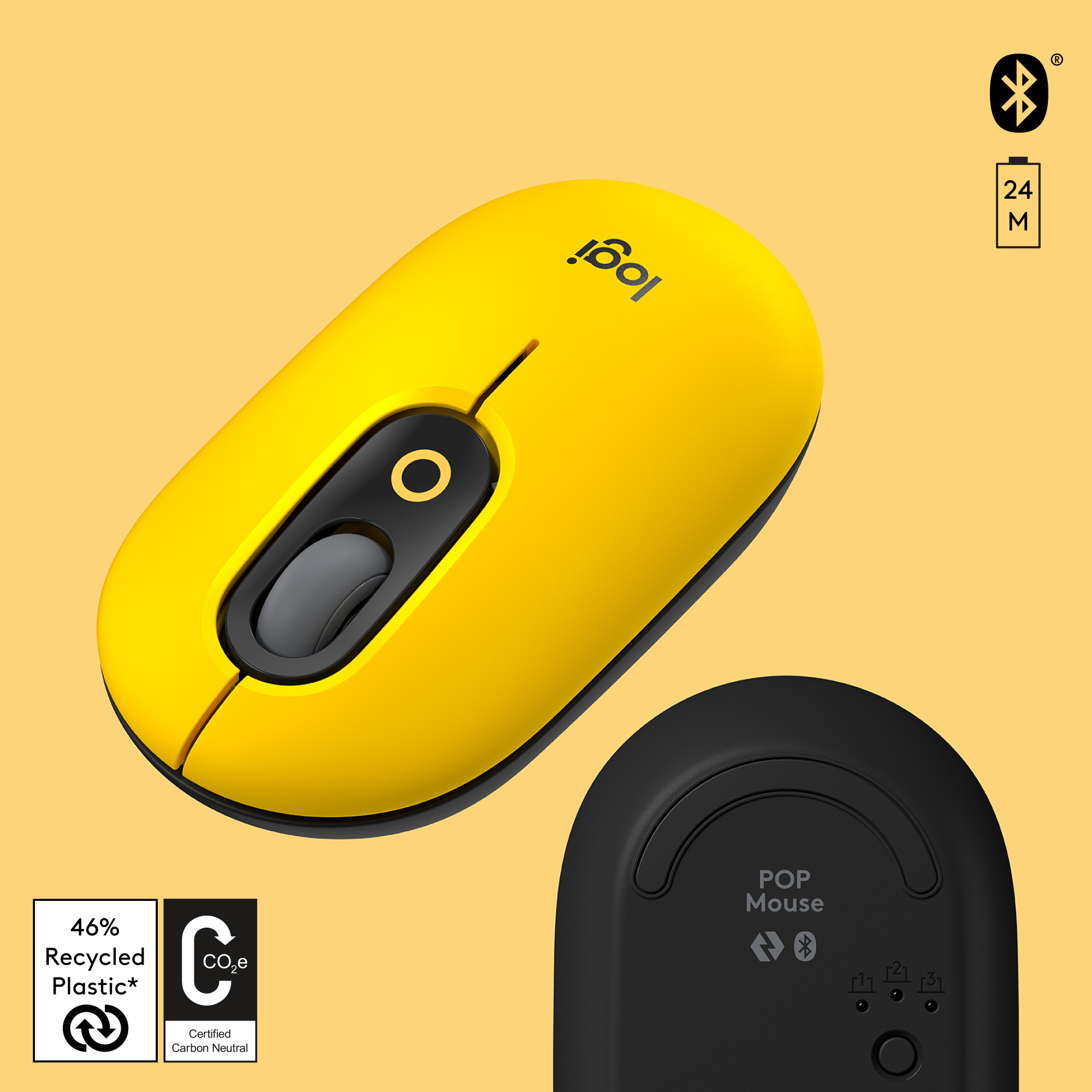 Logitech POP - Maus - anpassbare Emojis - optisch
