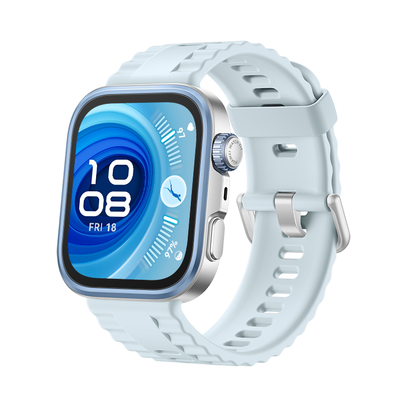 Huawei Watch Fit 4 Pro - Aluminiumlegierung - intelligente Uhr mit Riemen - Flouroelastomer - Blau -