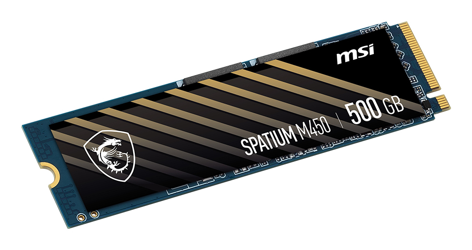 MSI Spatium M450 PCIe 4.0 NVMe M.2 500GB V1, 500 GB, M.2, 3000 MB/s