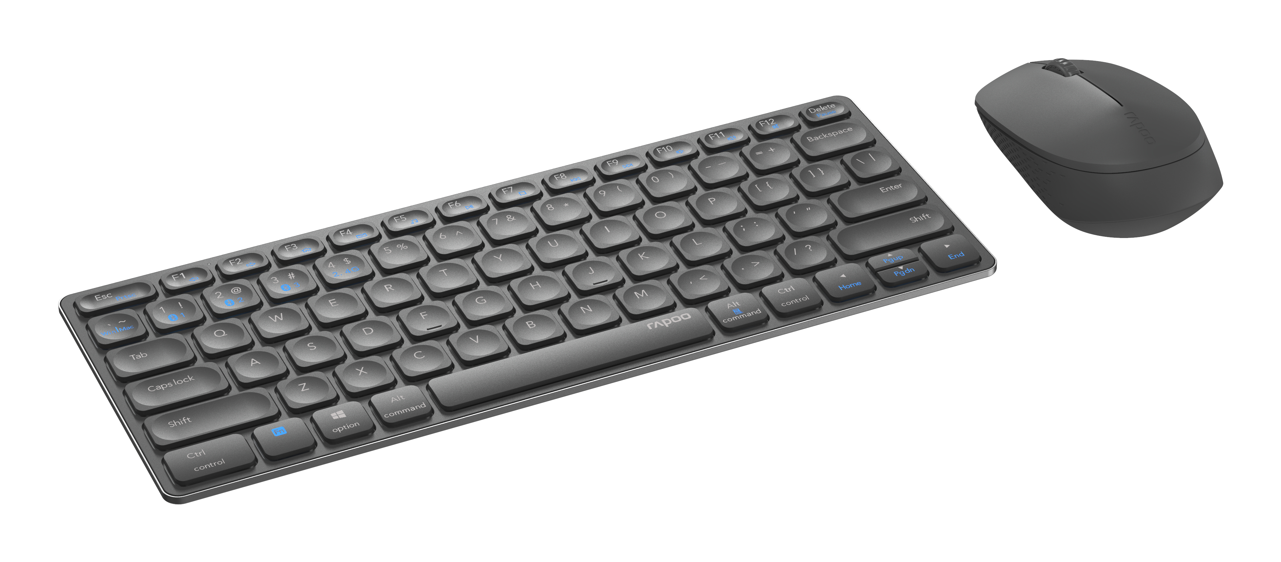 Hama 9600M, QWERTZ, Grau, Maus enthalten
