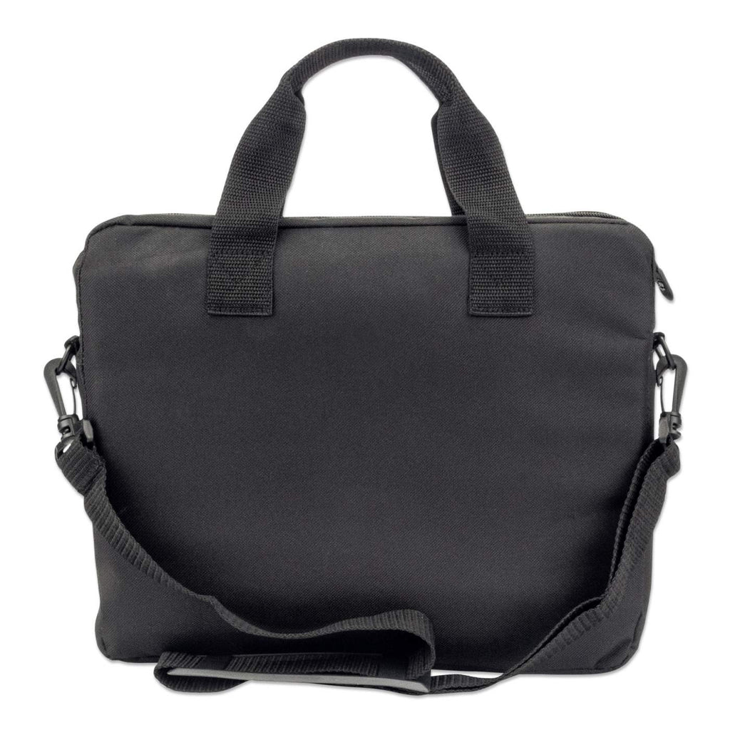 Manhattan London Laptop Bag 12.5", Top Loader, Black, LOW COST, Accessories Pocket, Shoulder Strap (