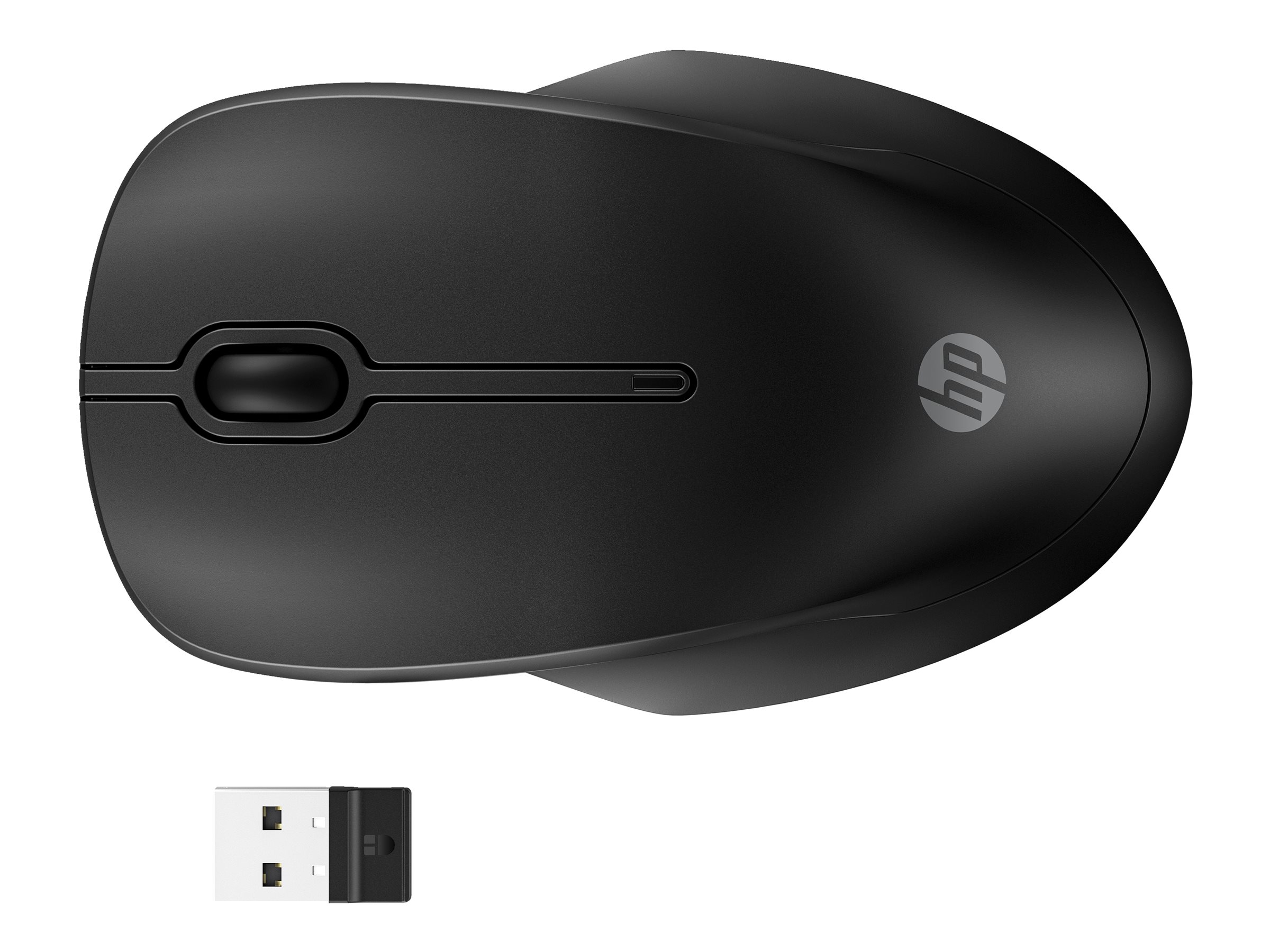 HP 255 - Maus - 3 Tasten - kabellos - 2.4 GHz, Bluetooth - kabelloser Empfänger (USB)