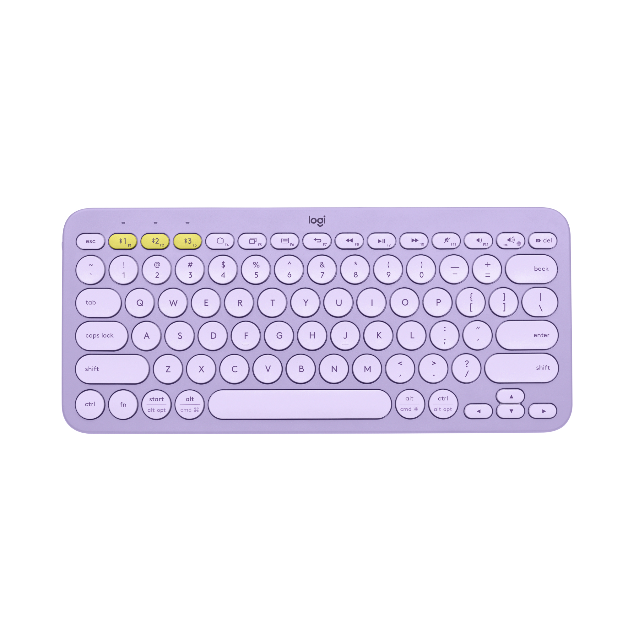 Logitech K380, Mini, Kabellos, Bluetooth, QWERTZ, Lavendel
