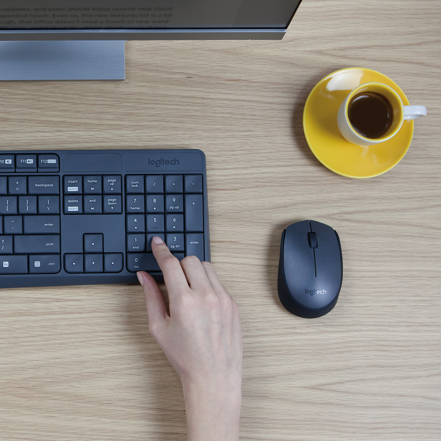 Logitech MK235 - Tastatur-und-Maus-Set - kabellos