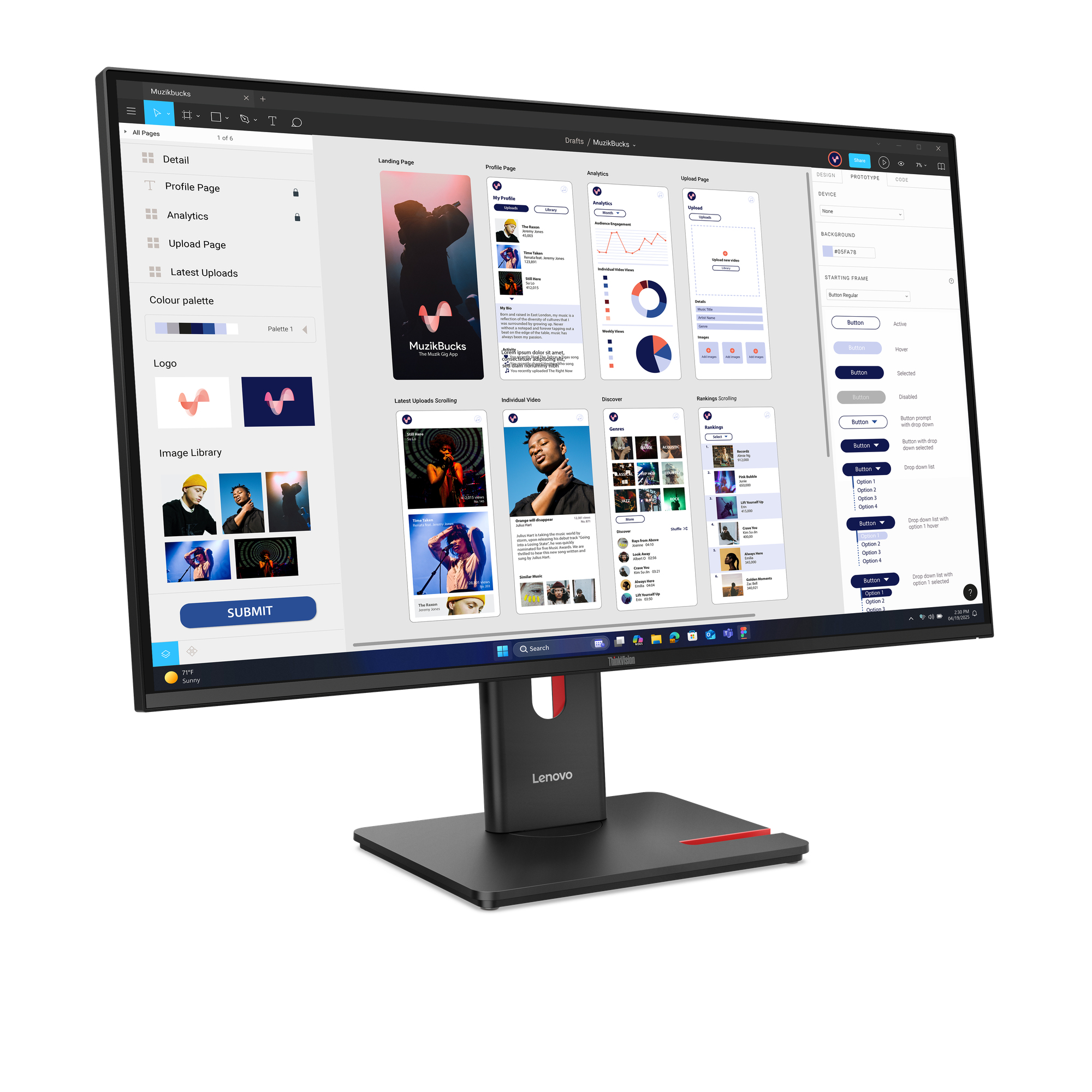 Lenovo ThinkVision T32UD-40 - LED-Monitor - 81.3 cm (32")
