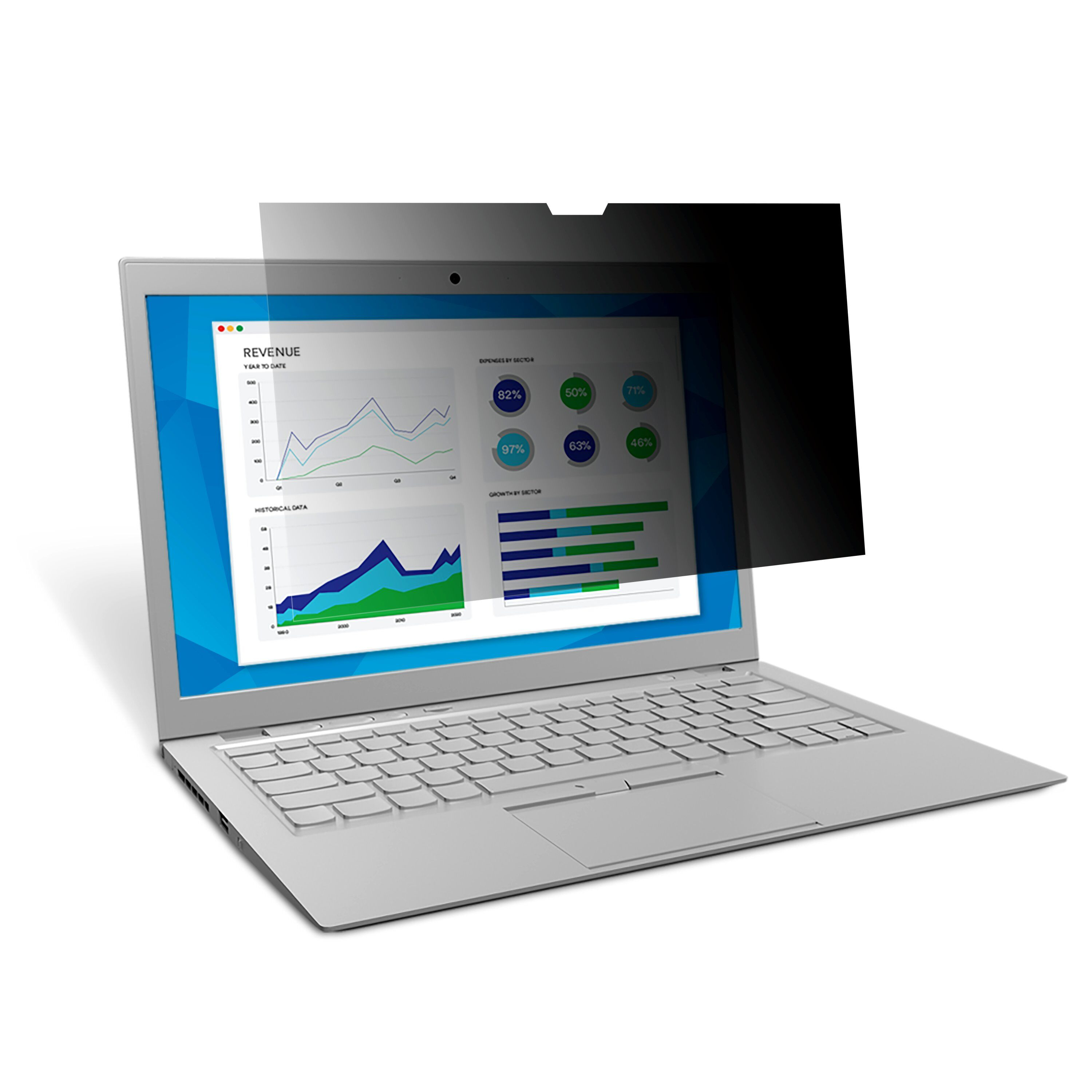 3M Blickschutzfilter für P® EliteBook x360 1030 G2, 33,8 cm (13.3"), 16:9, Laptop, Rahmenloser Blick