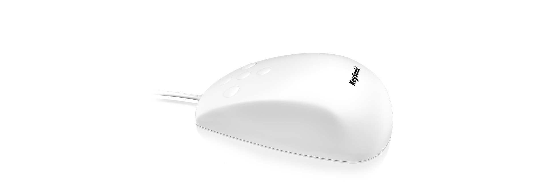 KeySonic KSM-3020M-W - Maus - 5 Tasten - kabelgebunden