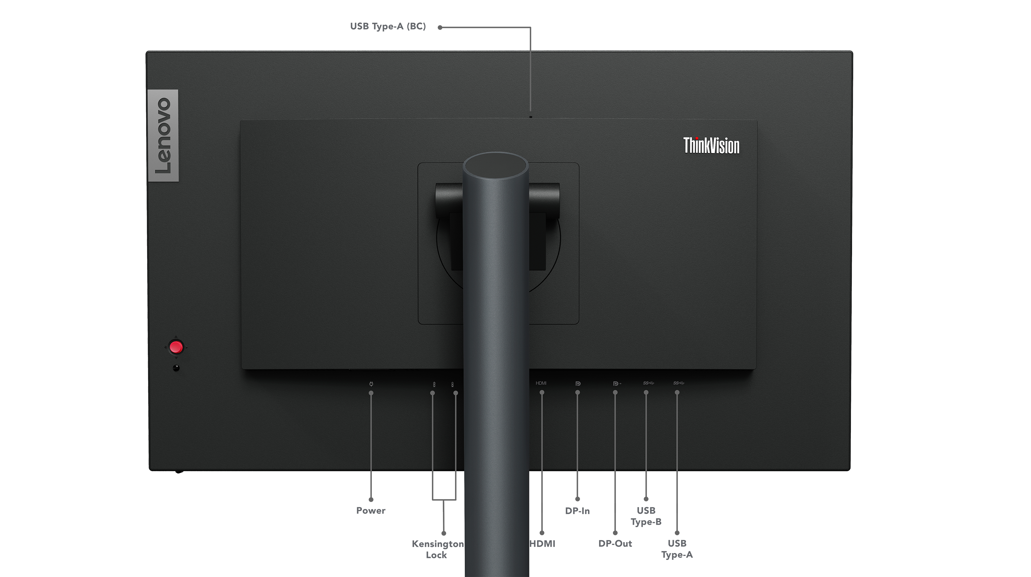 Lenovo ThinkVision P24q-30 Monitor 60,5 cm (23.8") WQHD, IPS, 4ms, HDMI, Displayport