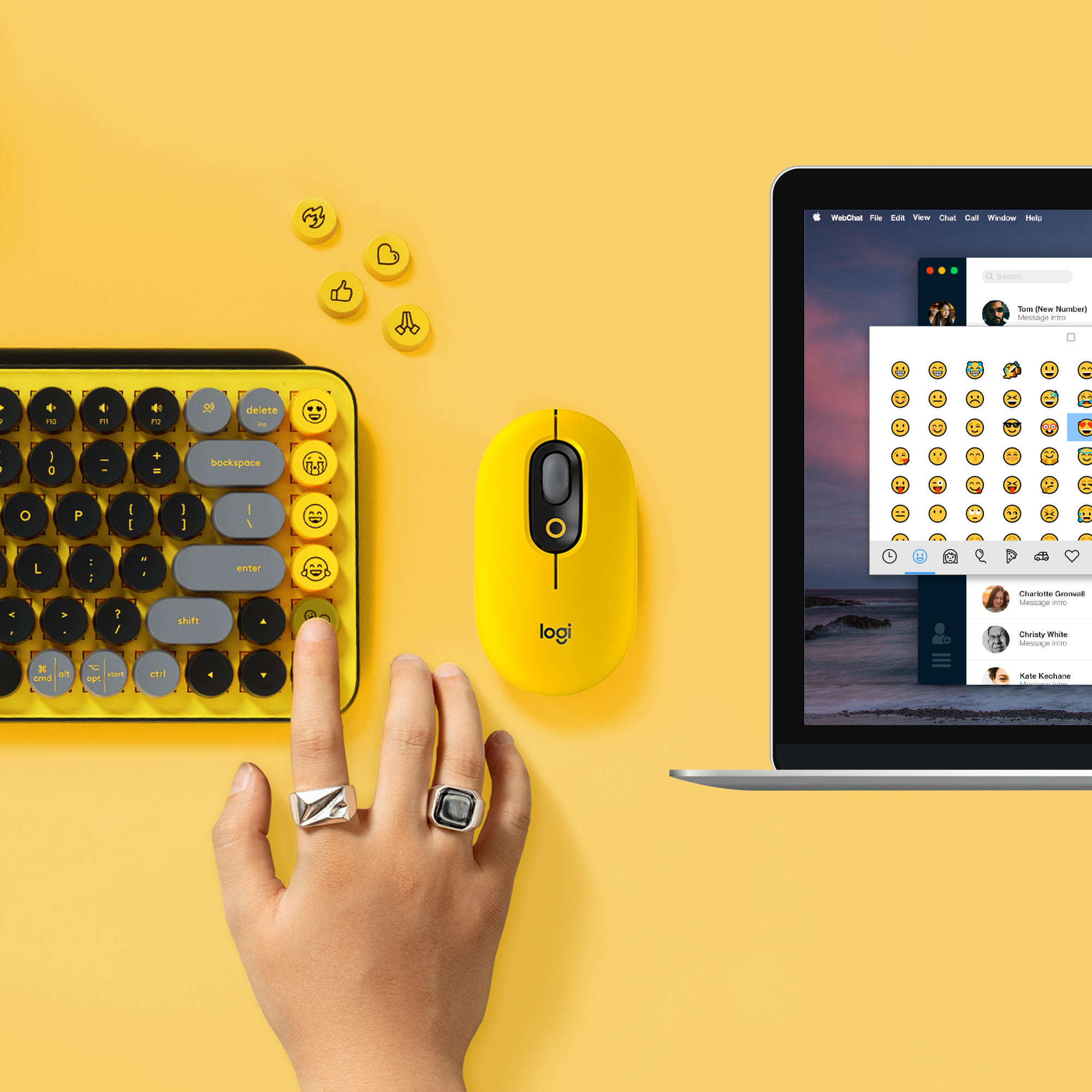 Logitech POP Keys - Tastatur - kabellos - Bluetooth 5.1