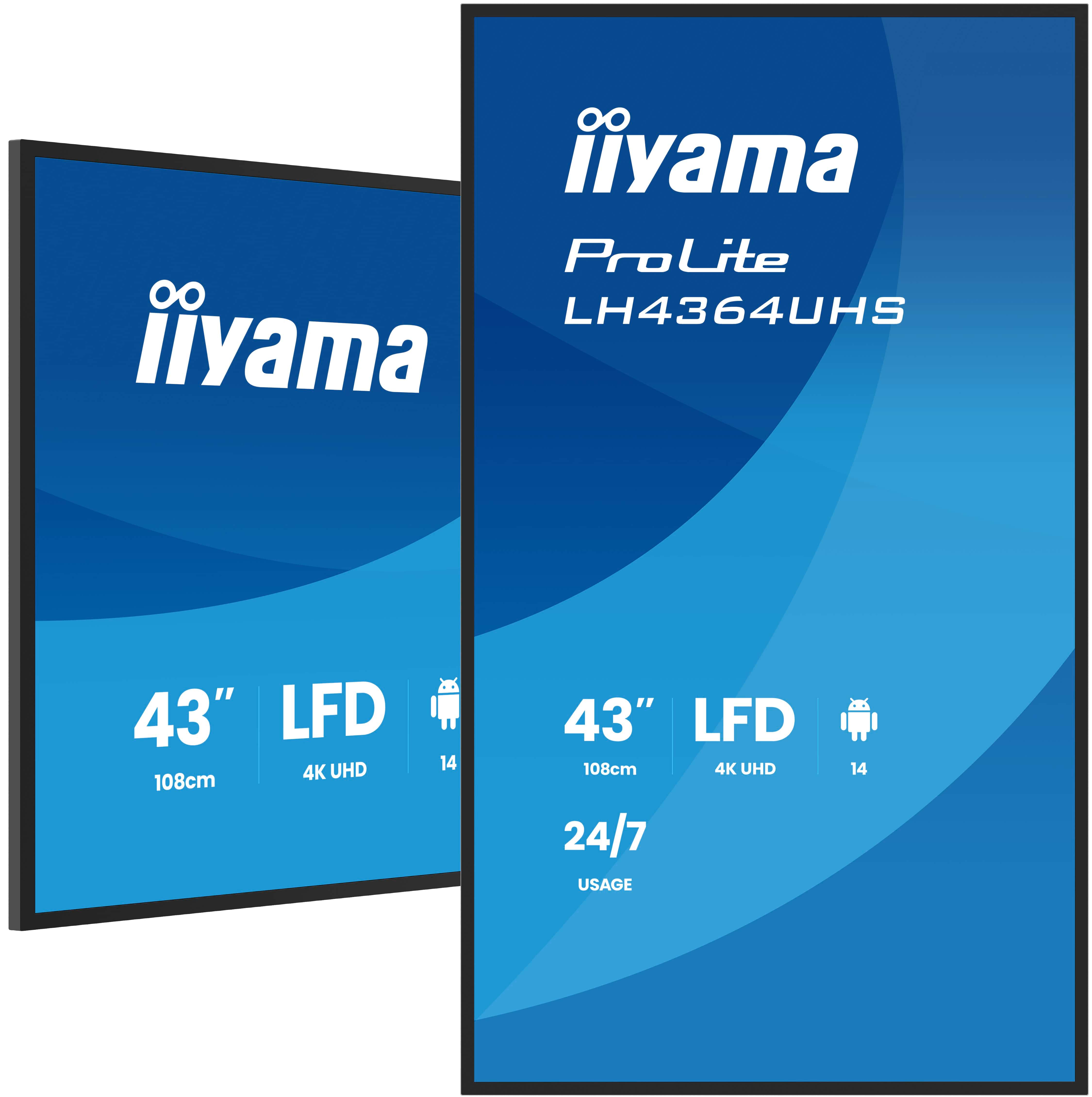 Iiyama ProLite LH4364UHS-B1AG - 109 cm (43") Diagonalklasse (108 cm (42.5")