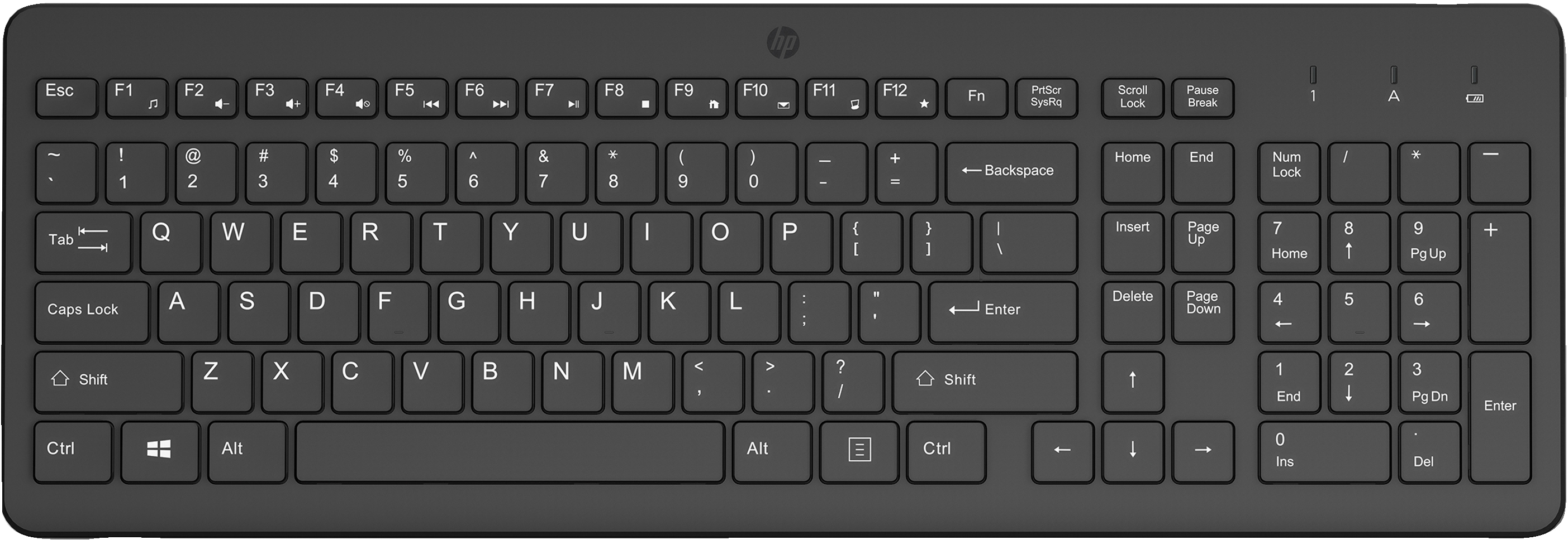 HP 225 - Tastatur - 2,5-Zonen-Layout - kabellos