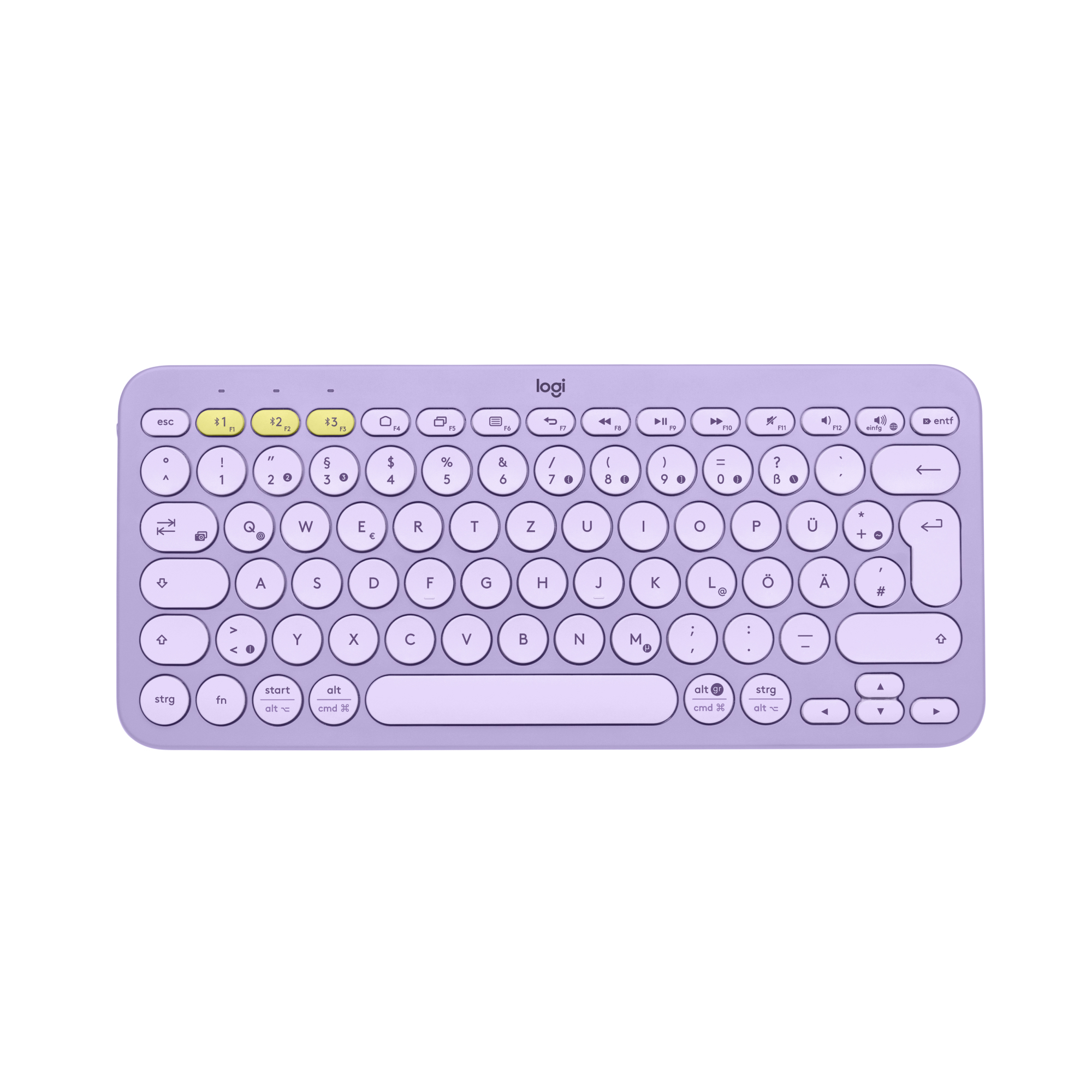 Logitech K380, Mini, Kabellos, Bluetooth, QWERTZ, Lavendel