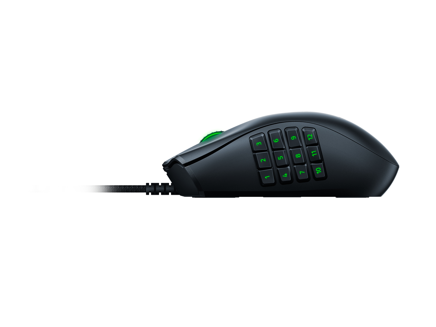 Razer Naga X, rechts, Optisch, USB Typ-A, 18000 DPI, Schwarz