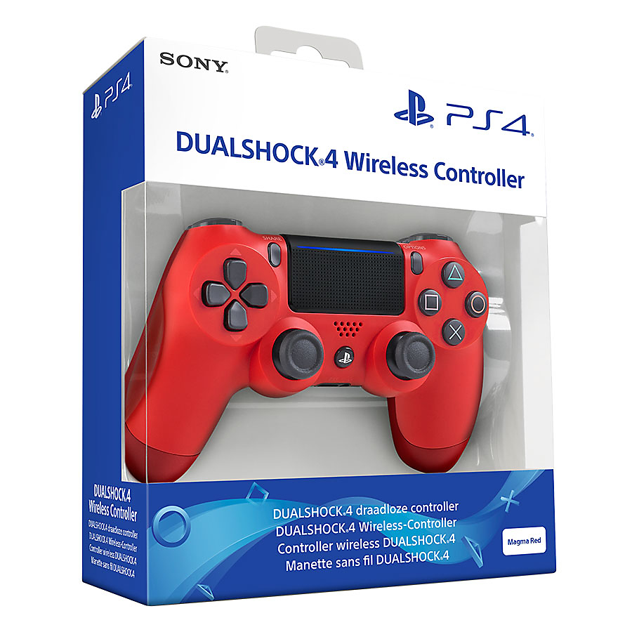 Sony DualShock 4 v2 - Game Pad - kabellos - Bluetooth - Magma (rot)