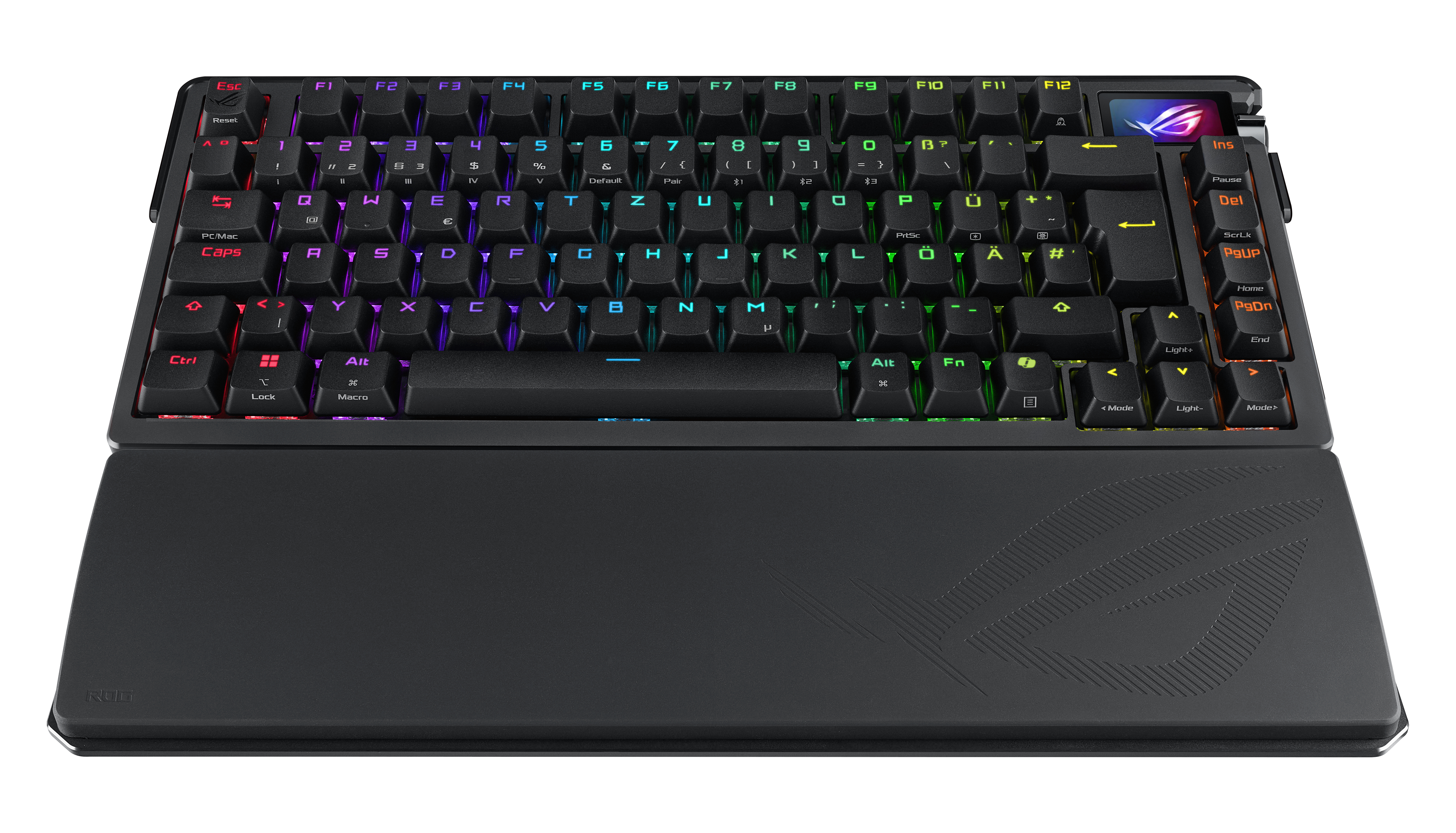 ASUS ROG Azoth Extreme - Tastatur - 75% - mit OLED-Display - hintergrundbeleuchtet - kabellos - 2.4