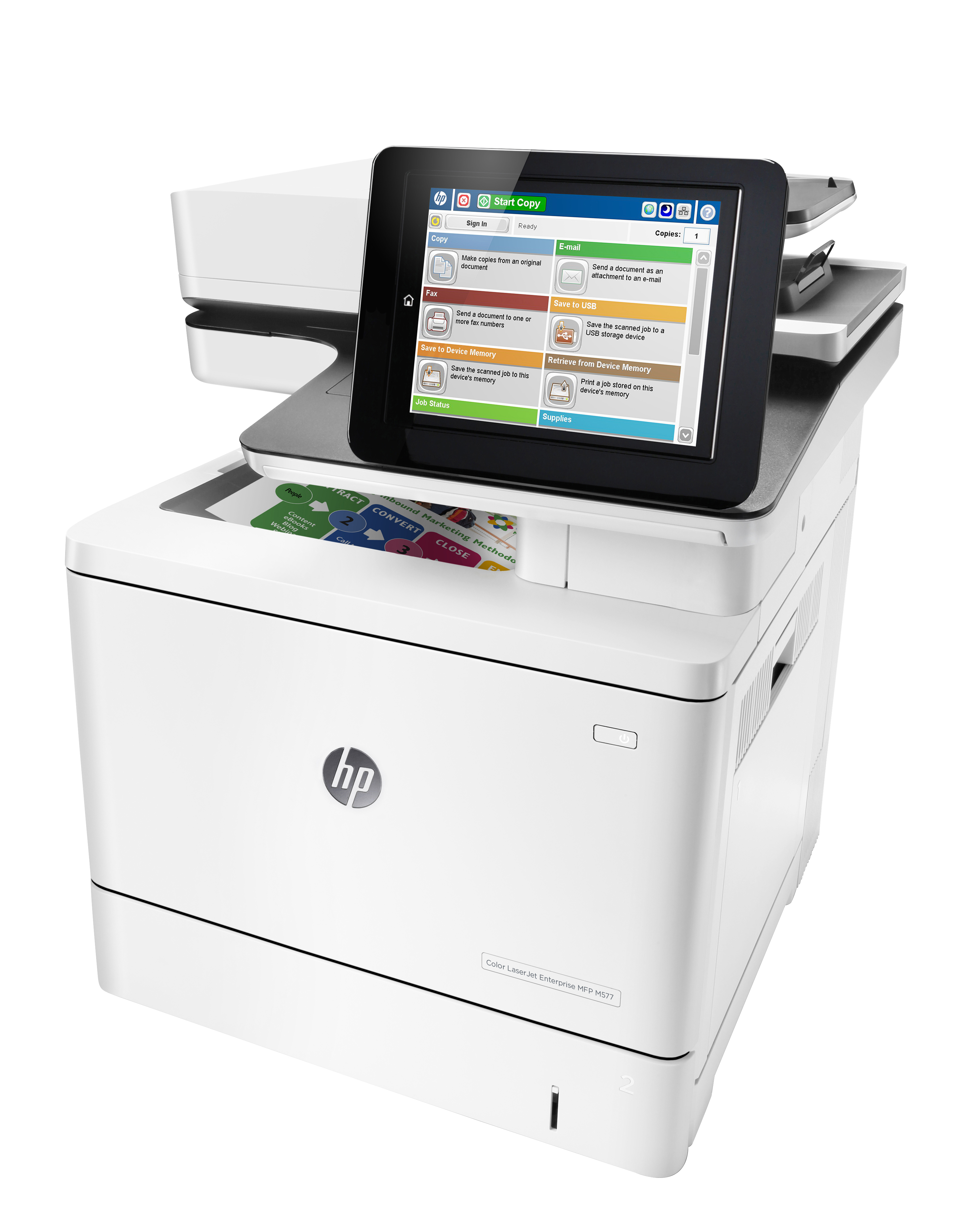 HP Color LaserJet Enterprise MFP M577dn - Multifunktionsdrucker - Farbe - Laser - Legal (216 x 356 m