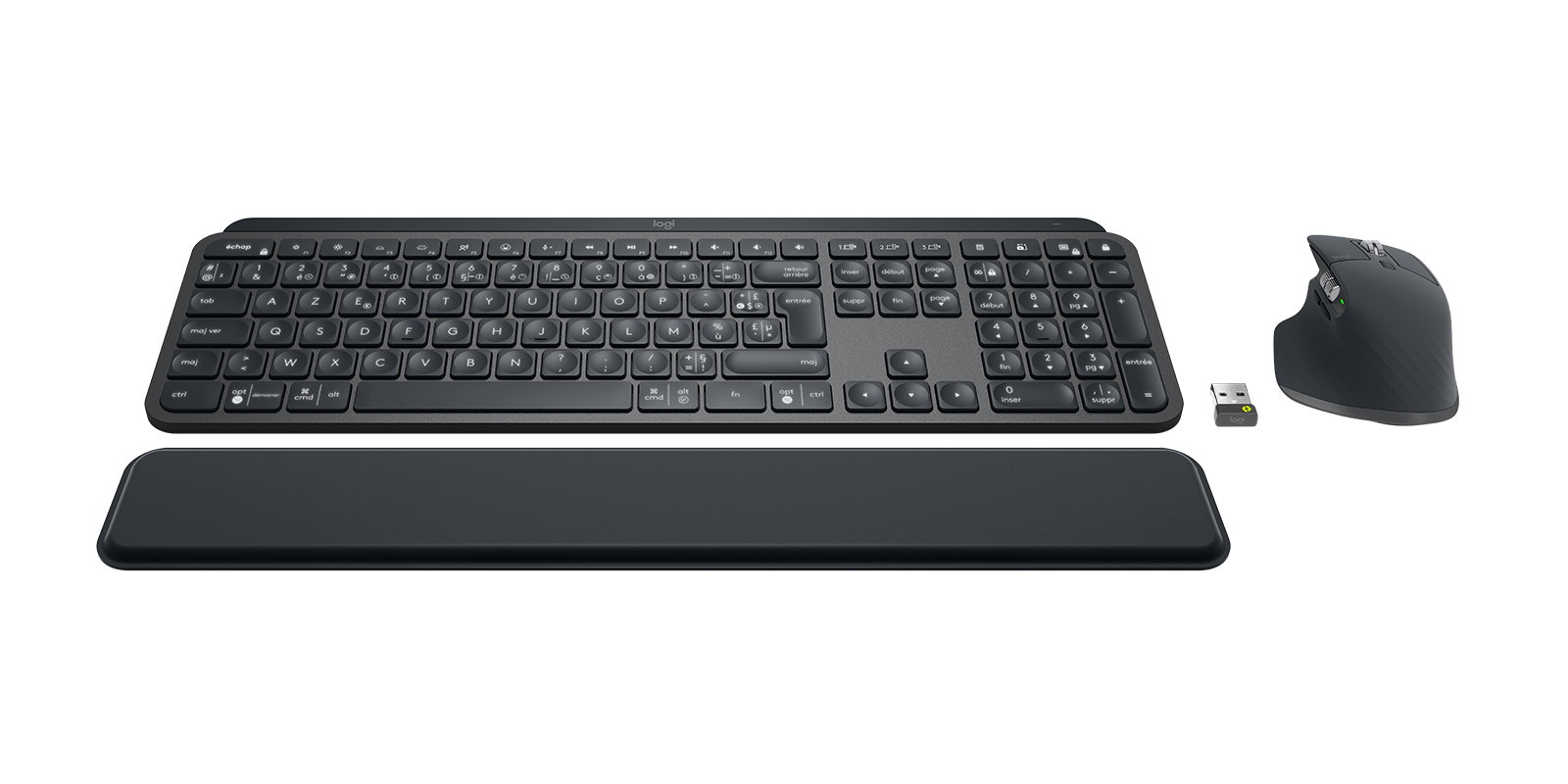 Logitech Mx Keys Combo For Business, Volle Größe (100%), Kabellos, Bluetooth, QWERTZ, Graphit, Maus