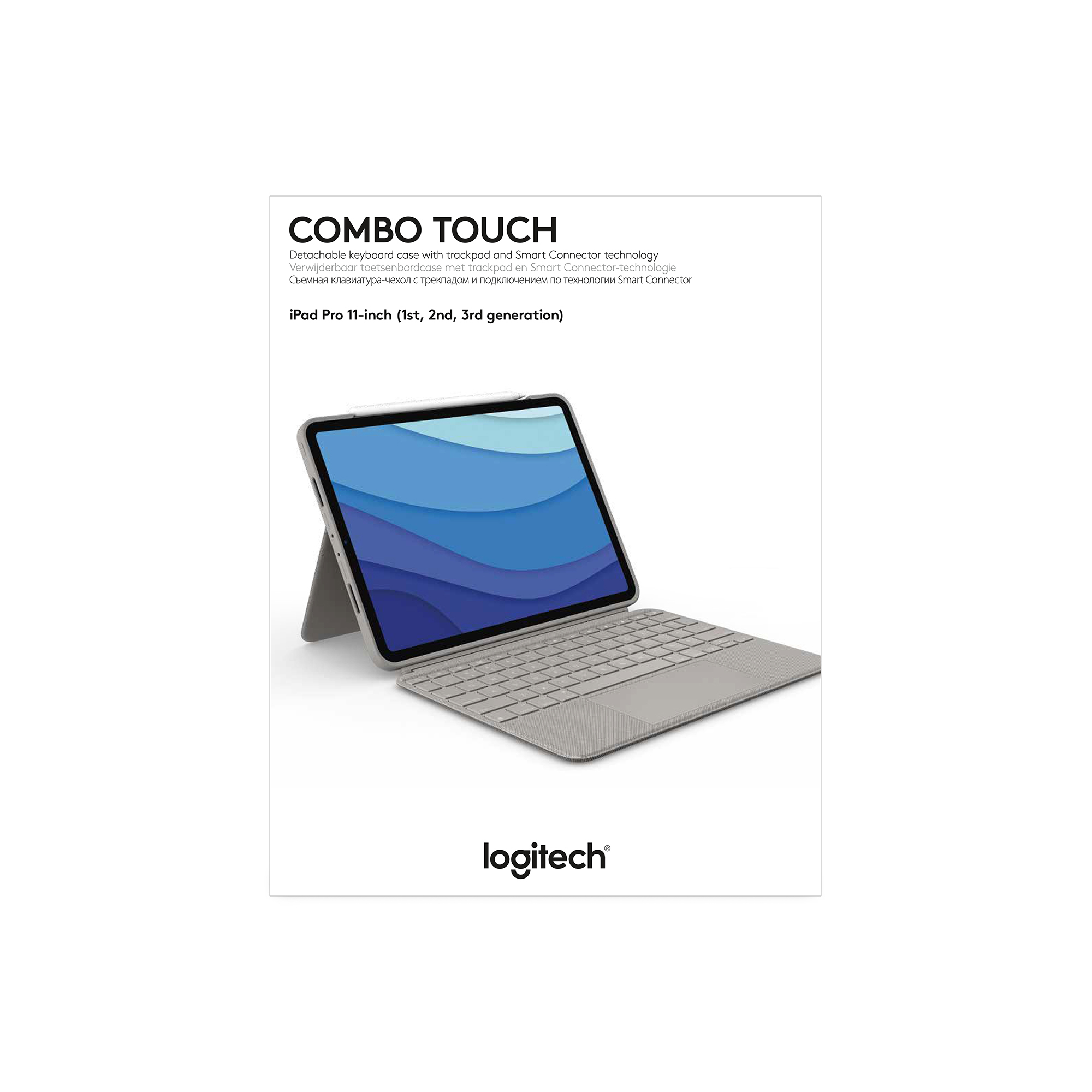 Logitech Combo Touch - Tastatur und Foliohülle - mit Trackpad - hintergrundbeleuchtet - Apple Smart