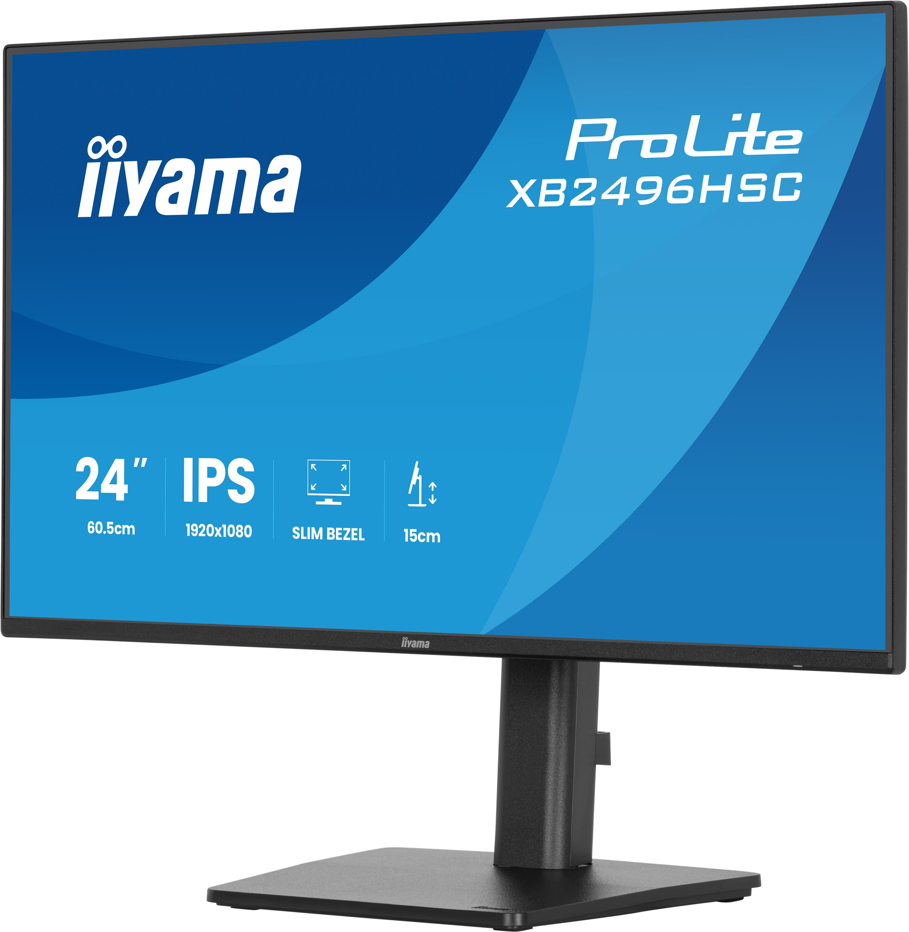 iiyama ProLite XB2496HSC-B1 Monitor 61cm (24") Full HD, IPS, 4ms, HDMI, Displayport, USB