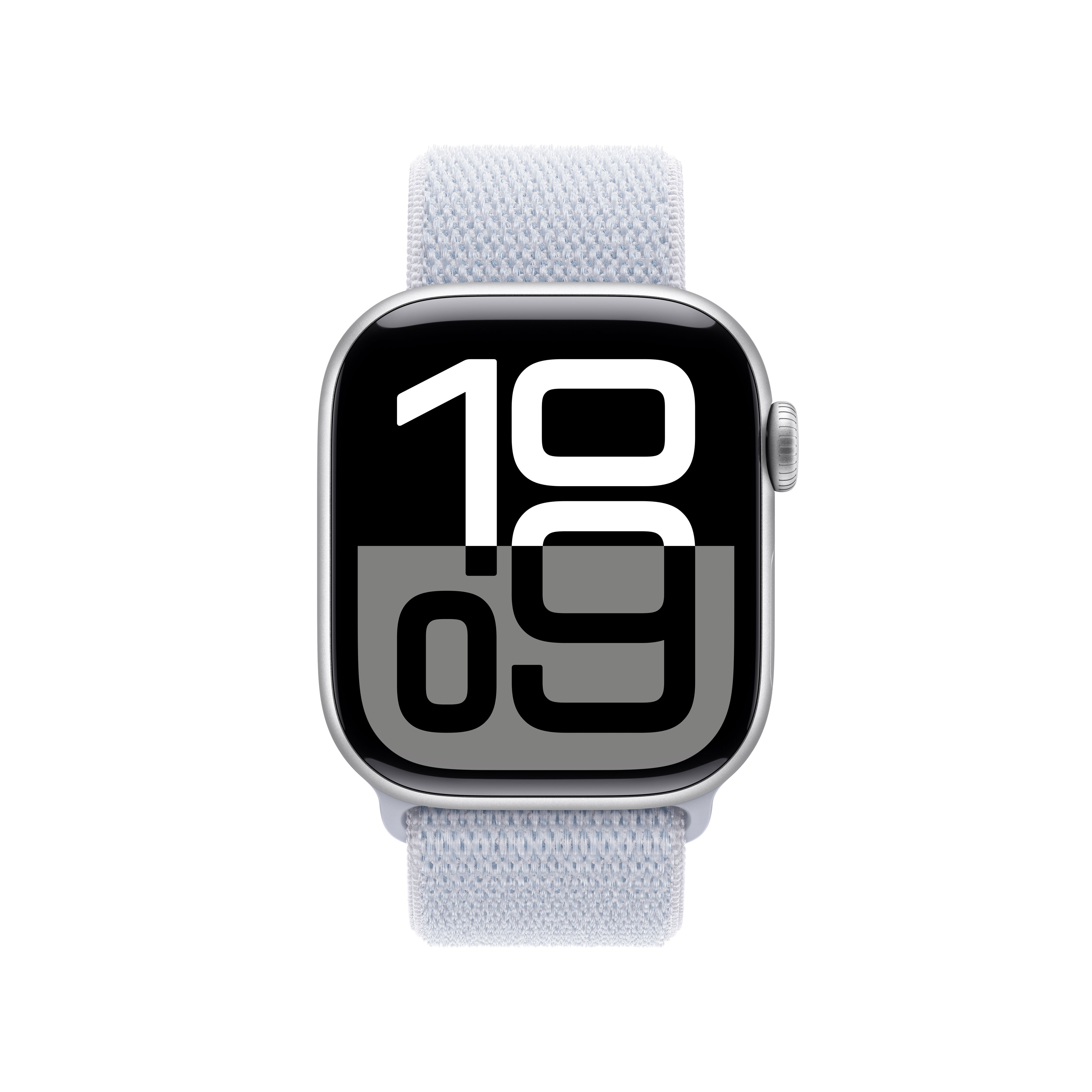 Apple Watch Series 10 (GPS + Cellular) 42mm Aluminium silber mit Sport Loop Blaue Wolke
