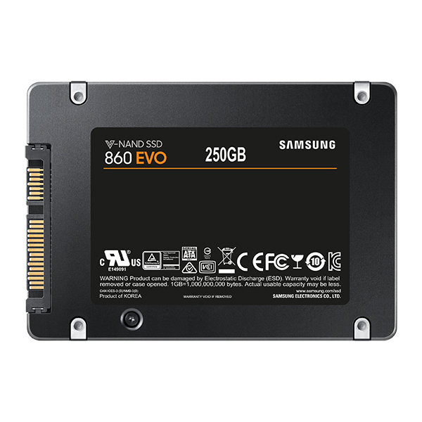 Samsung 860 EVO MZ-76E250E - SSD - verschlüsselt - 250 GB - intern - 2.5" (6.4 cm)