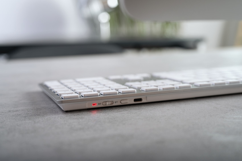 Cherry KW 9100 Slim for Mac silber, USB/Bluetooth, DE