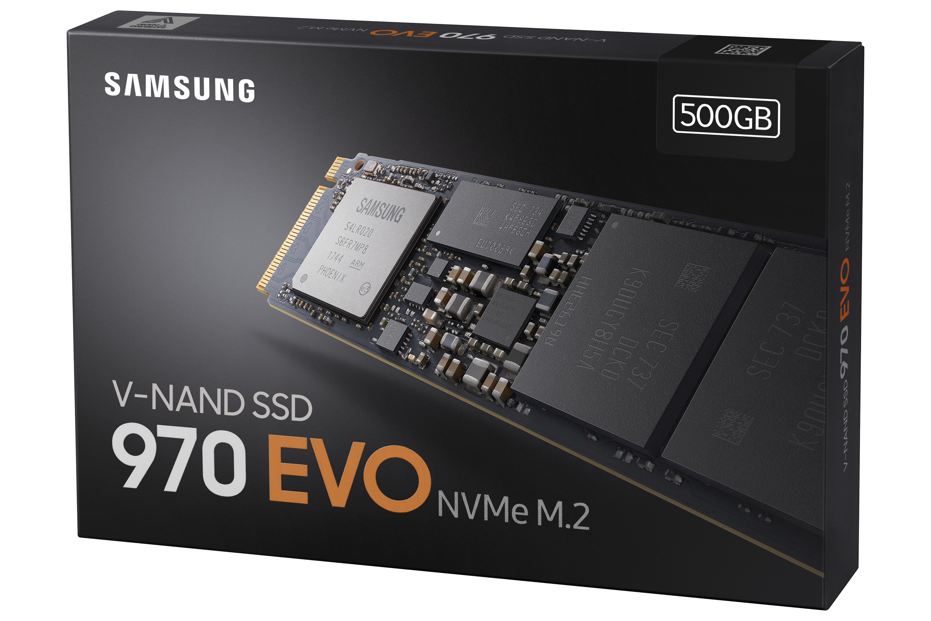Samsung 970 EVO MZ-V7E500BW - SSD - verschlüsselt - 500 GB - intern - M.2 2280 - PCIe 3.0 x4 (NVMe)