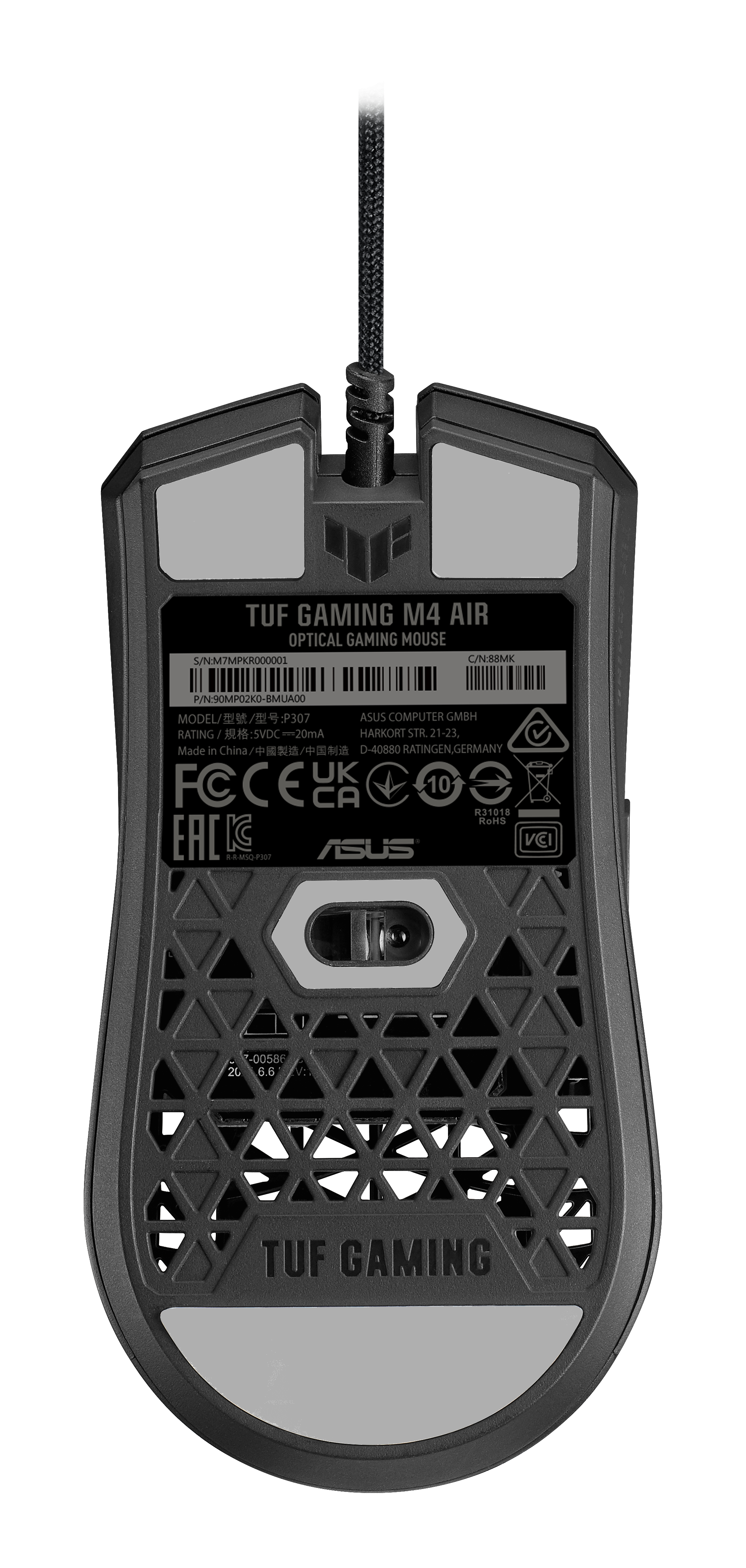 ASUS TUF Gaming M4 Air - Maus - optisch - 6 Tasten