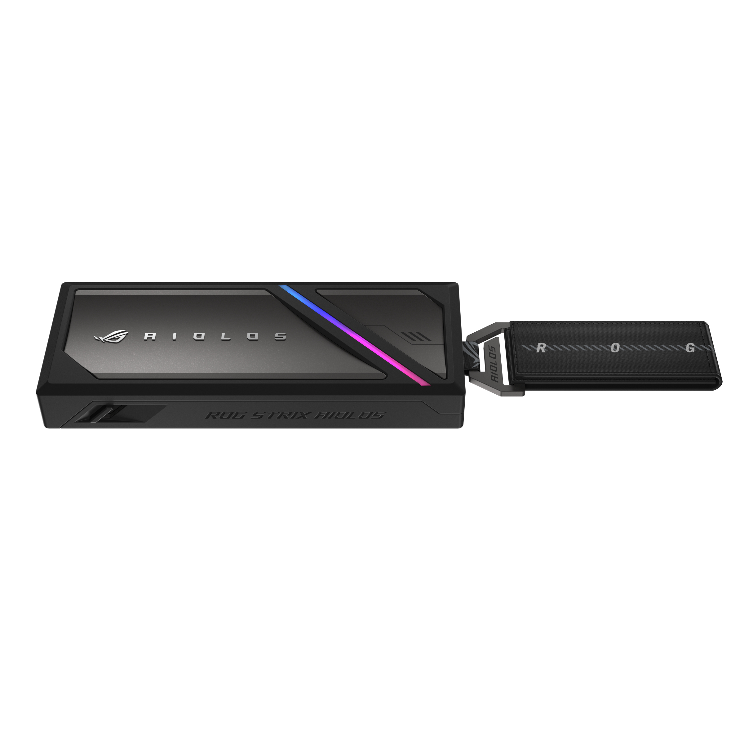 ASUS ROG Strix Aiolos, SSD-Gehäuse, M.2, PCI Express, SATA, 20 Gbit/s, USB Anschluss, Schwarz
