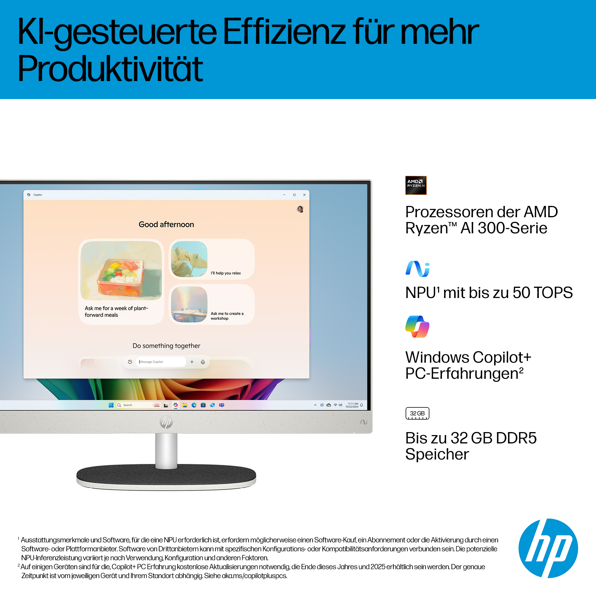 HP Next Gen 24-ct2054ng - All-in-One (Komplettlösung) - Ryzen AI 5 340 - RAM 16 GB - SSD 1 TB - NVMe