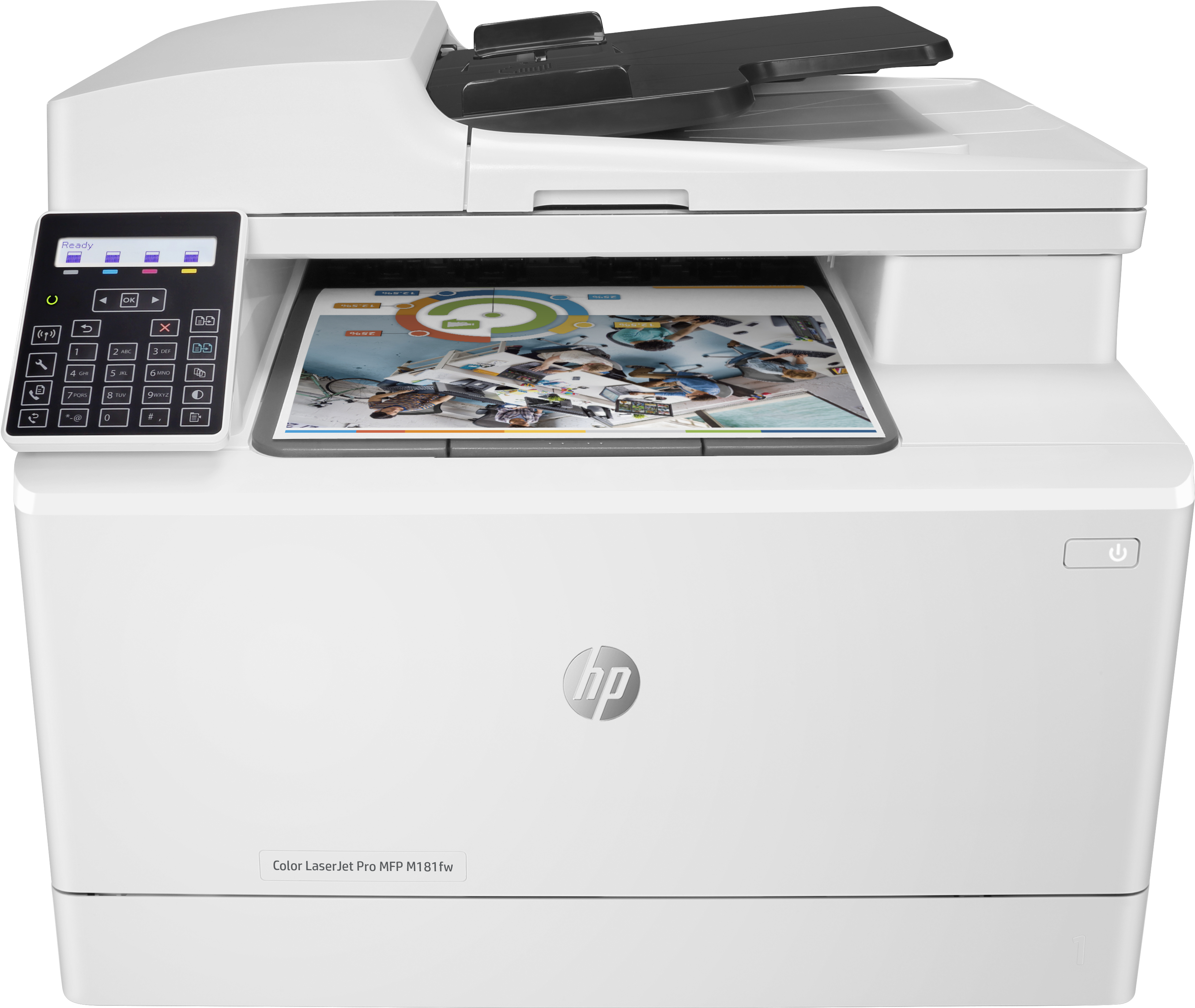 HP Color LaserJet Pro MFP M181fw, Laser, Farbdruck, 600 x 600 DPI, Farbkopieren, A4, Weiß