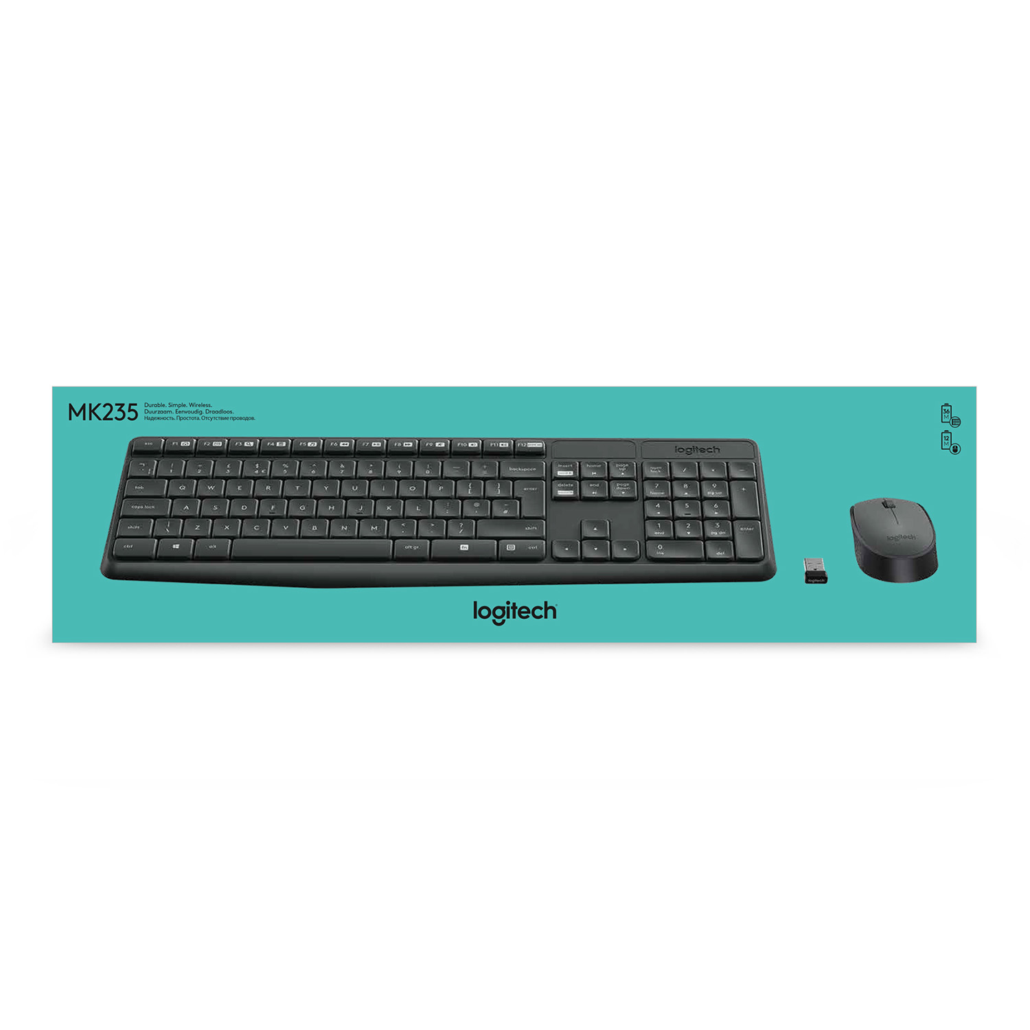 Logitech MK235 - Tastatur-und-Maus-Set - kabellos