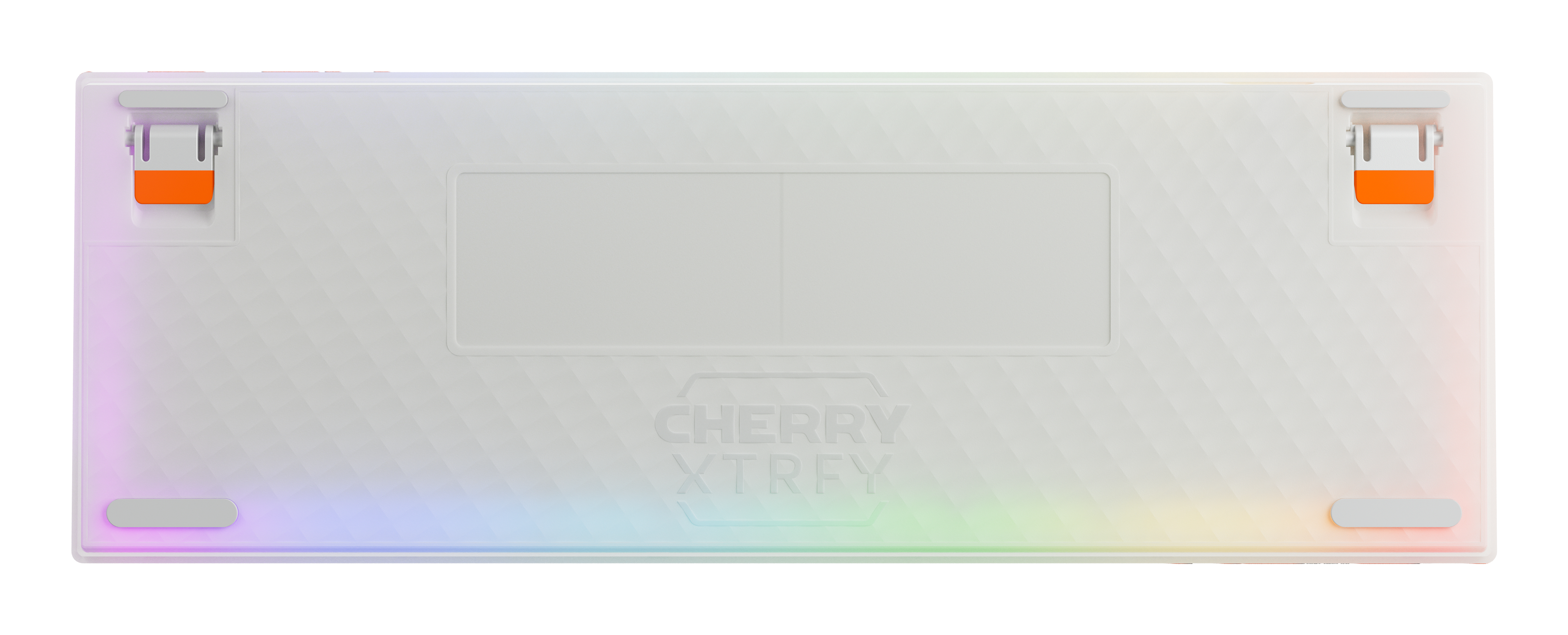 Cherry K5 PRO TMR COMPACT, Kabelgebunden, USB, Mechanischer Switch, AZERTY, RGB-LED, Orange, Weiß