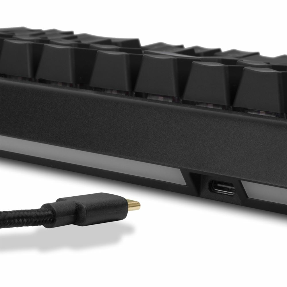 Sharkoon SKILLER SGK40, Volle Größe (100%), Kabelgebunden, USB, Mechanischer Switch, RGB-LED, Schwar