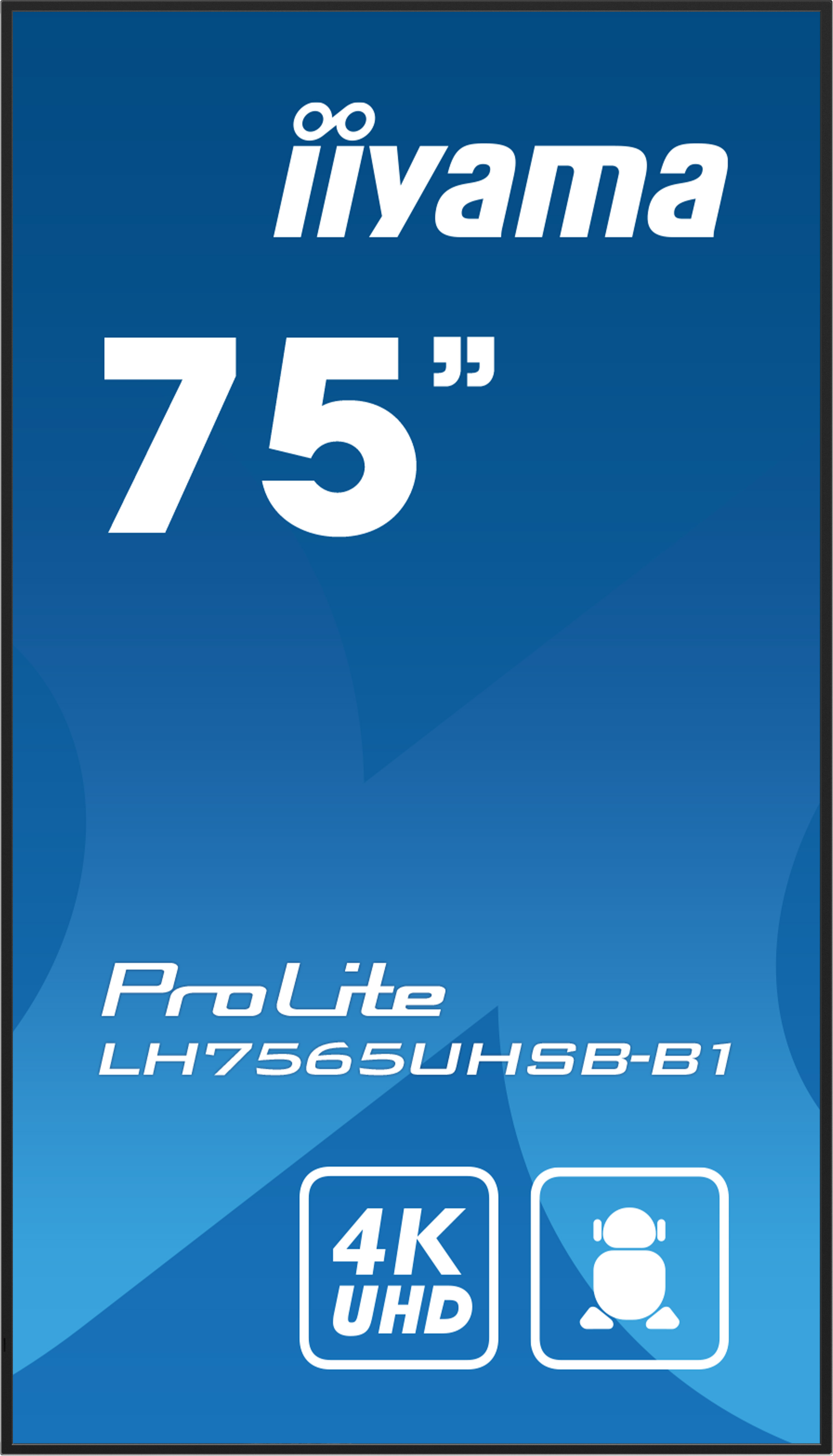 Iiyama LH7565UHSB-B1, Kiosk-Design, 189,2 cm (74.5"), LED, 3840 x 2160 Pixel, WLAN, 24/7